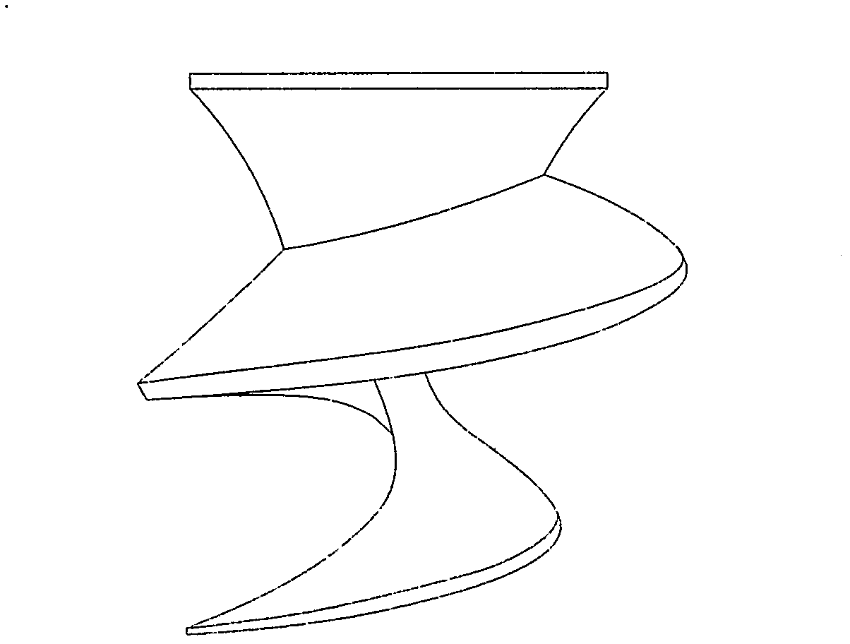 Method for designing single-screw axial-flow pump impeller