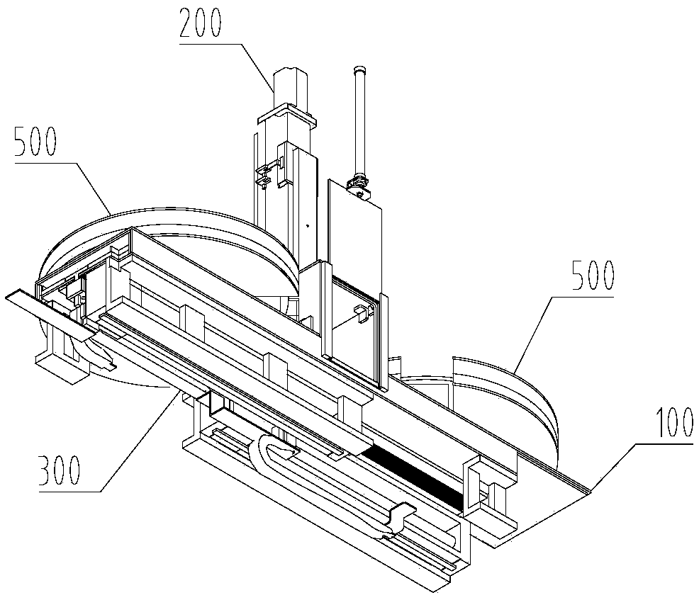 Loading and unloading device, loading and unloading method and hot bending machine