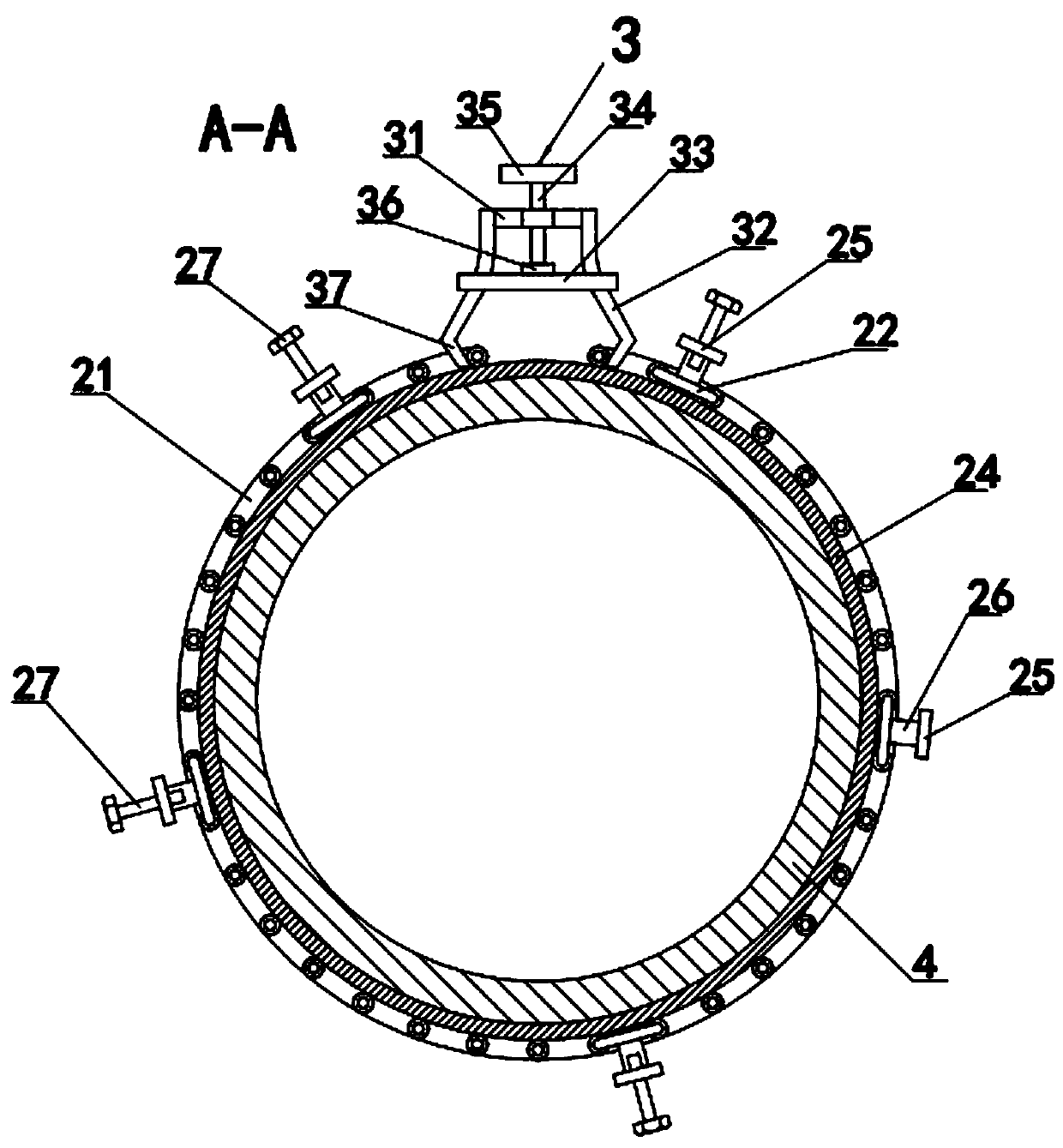 Large-diameter steel pipe butt-joint auxiliary connection tool