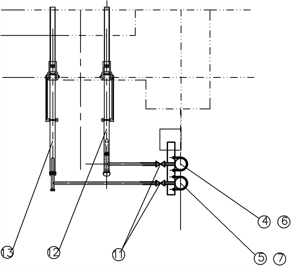 Coke oven burner double-flue supplemental heating method