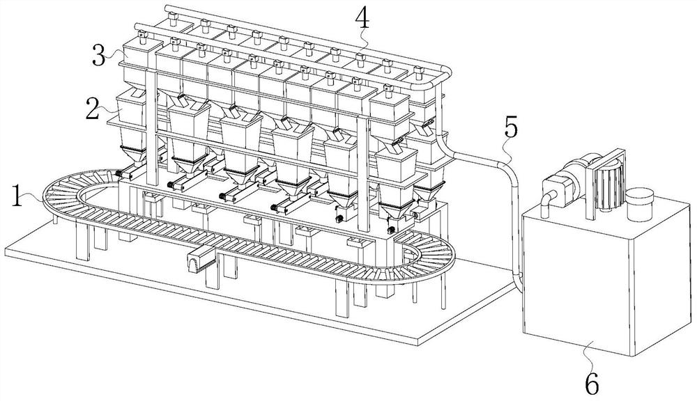 Automatic batching technological process and automatic batching machine