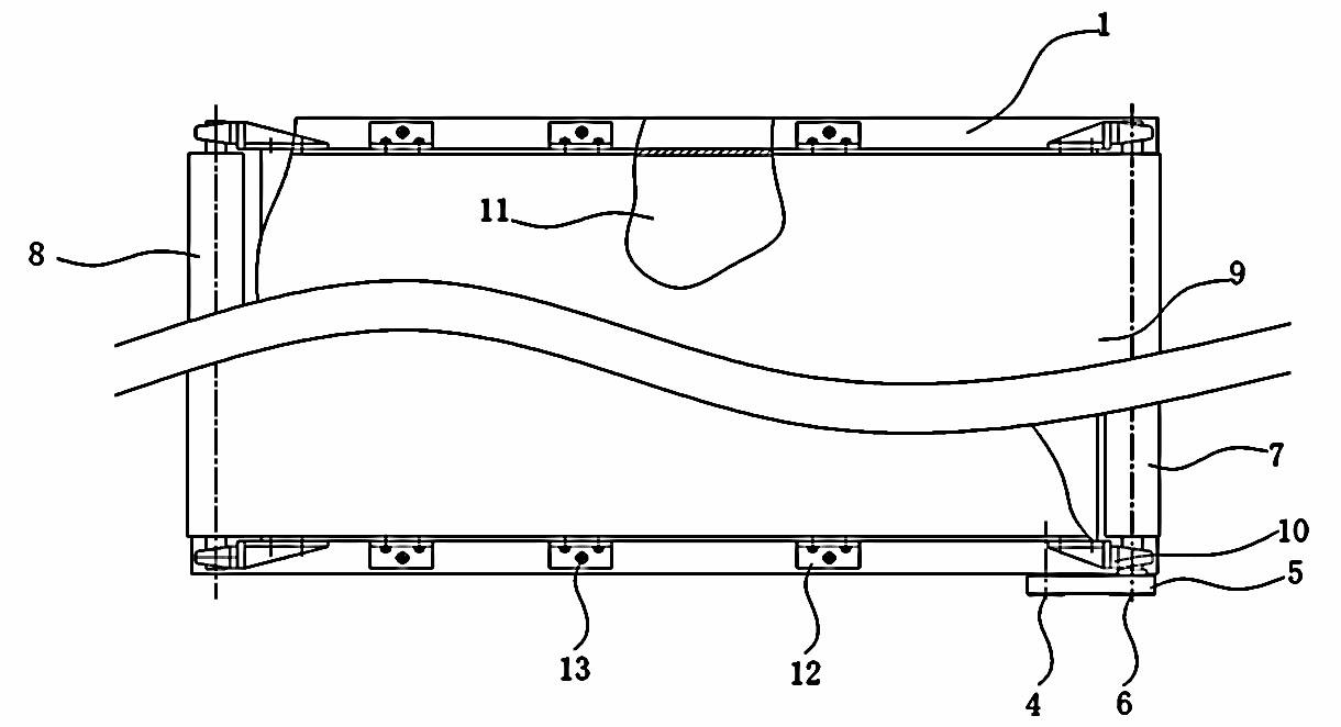 Conveying type glass lower piece table