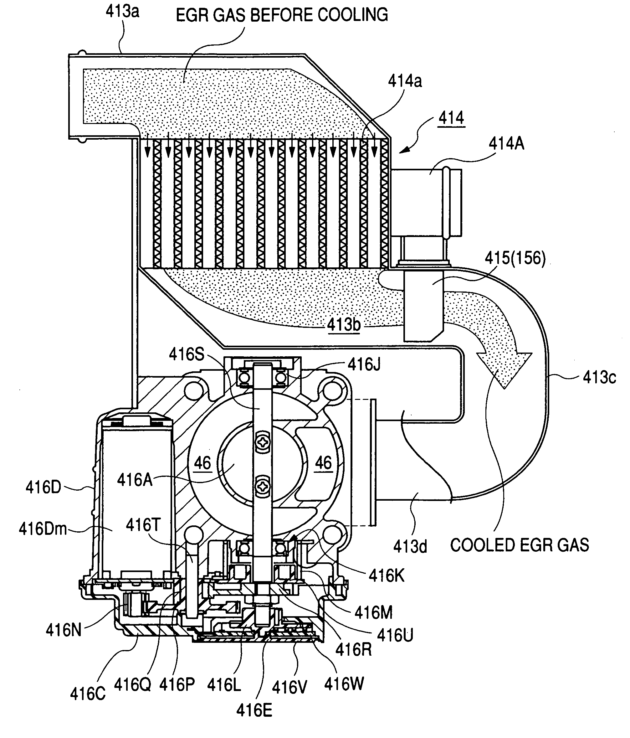 Electronic EGR gas control system