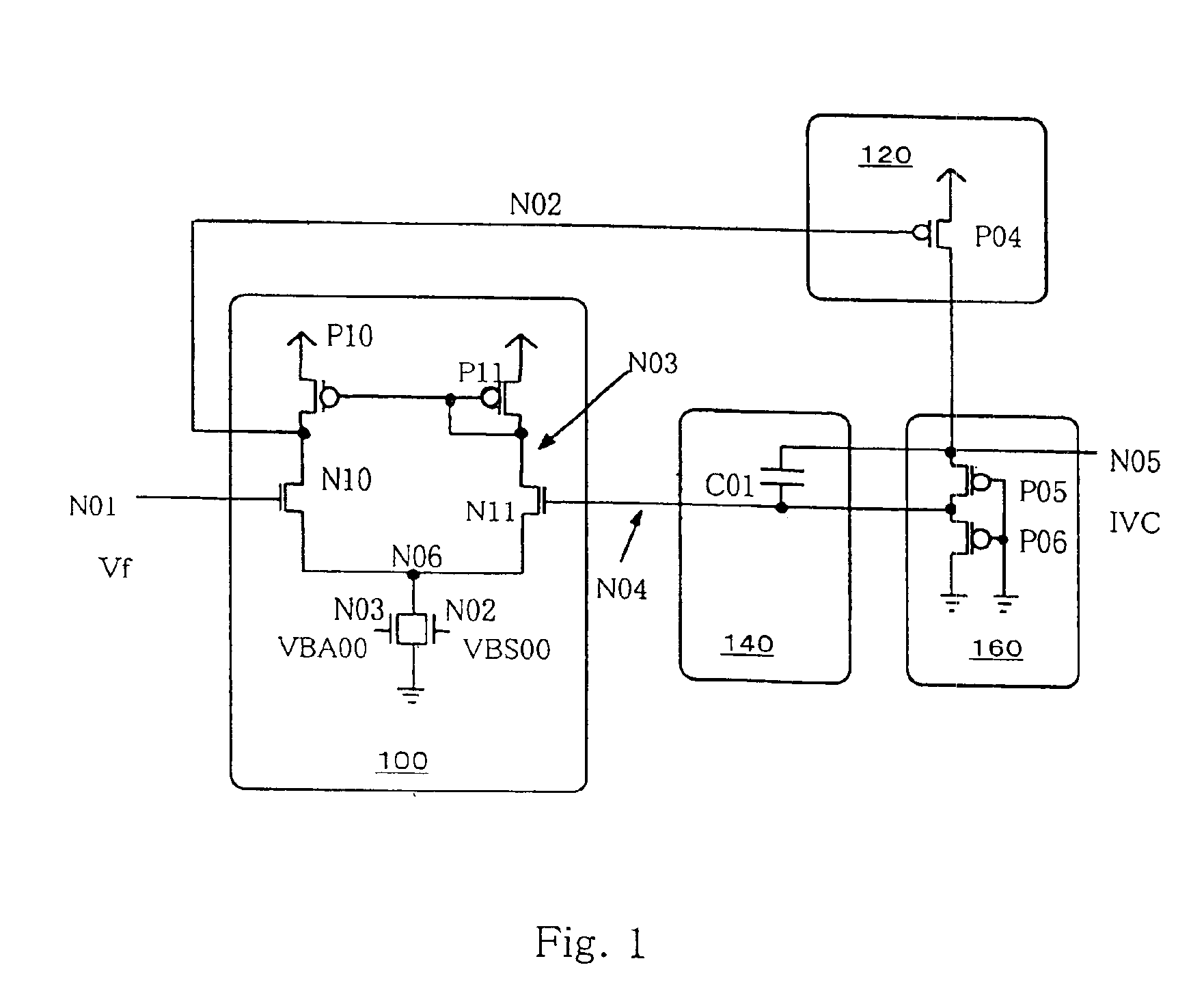 Internal step-down power supply circuit