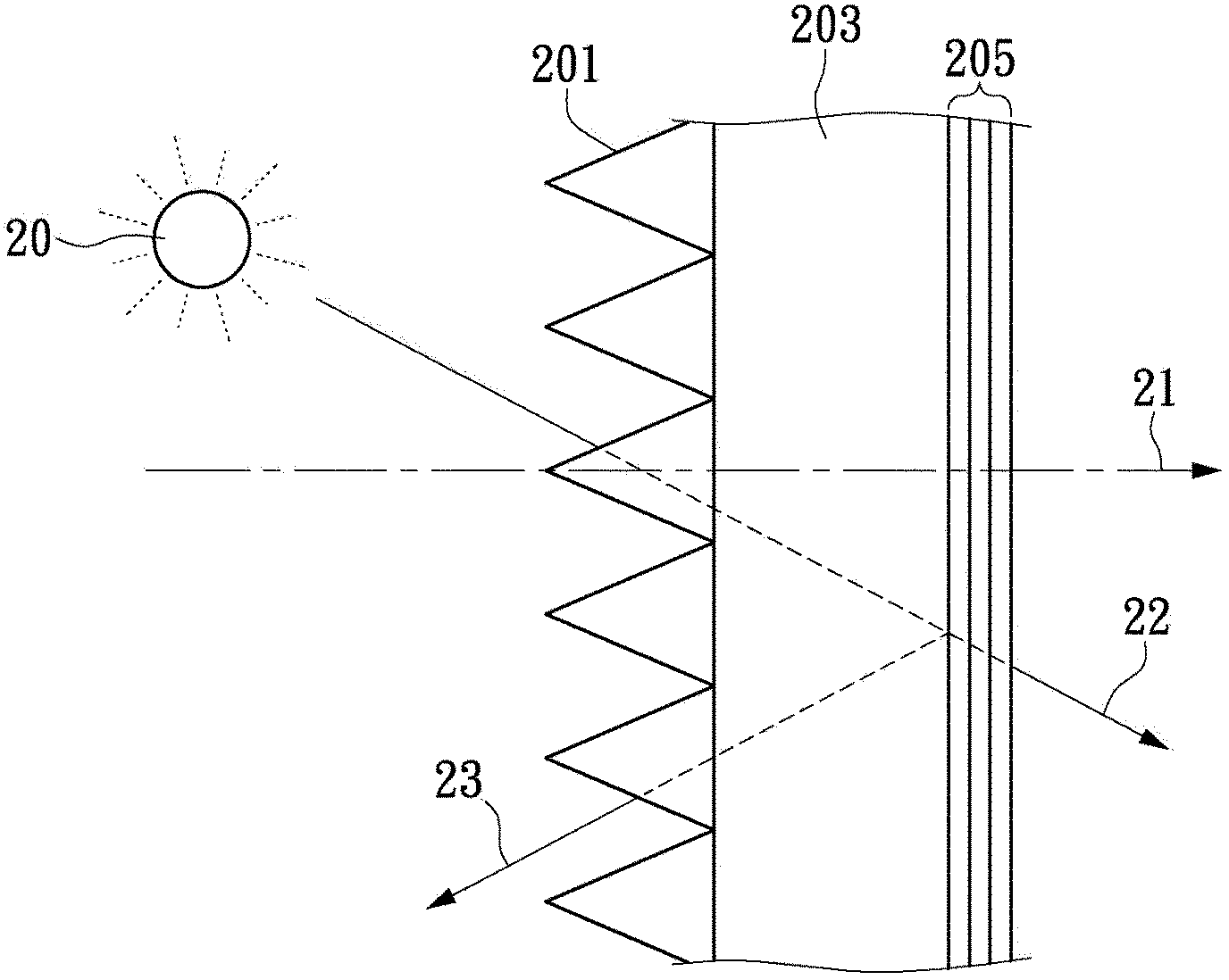 Device provided with heat and light insulating guide film