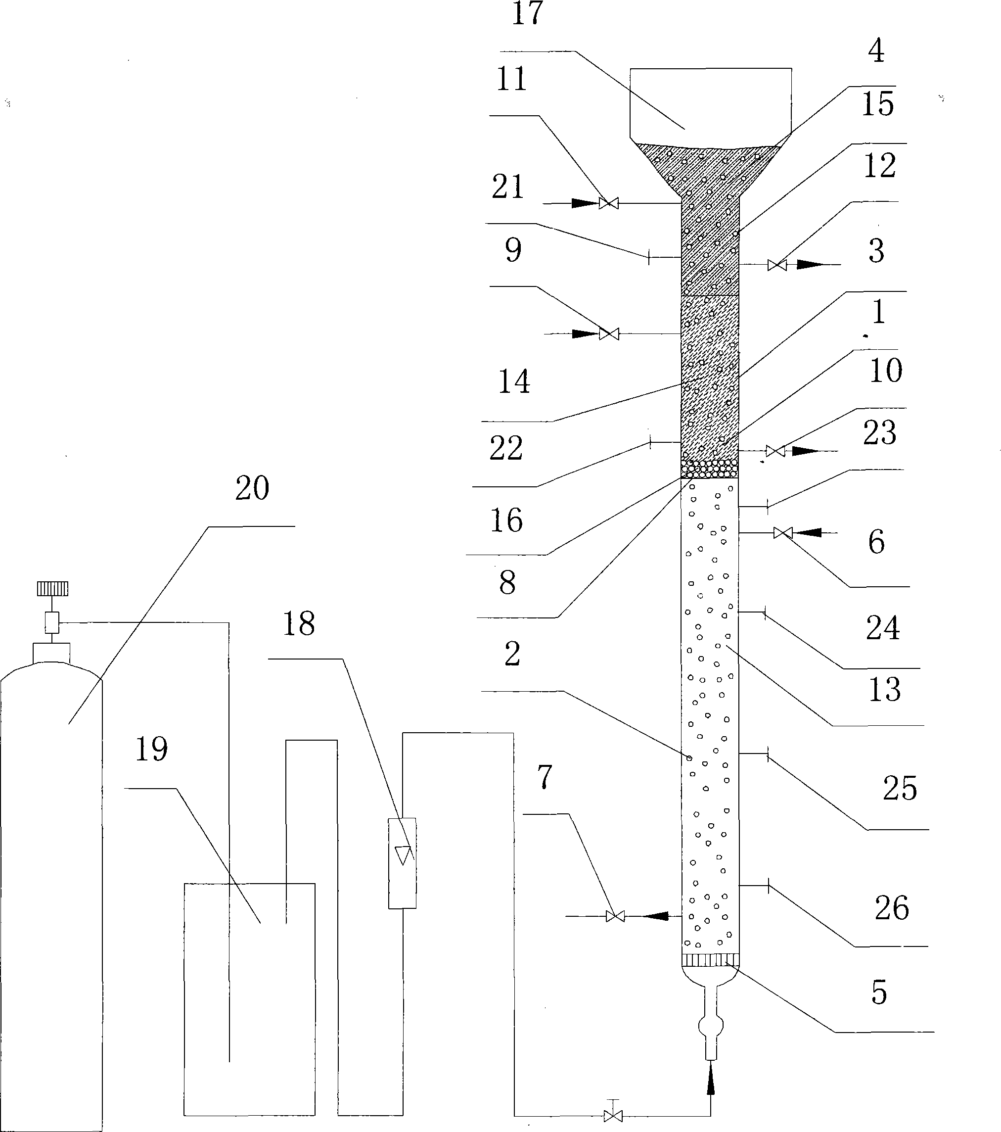 Three-phase solvent air-assist continuous extraction method