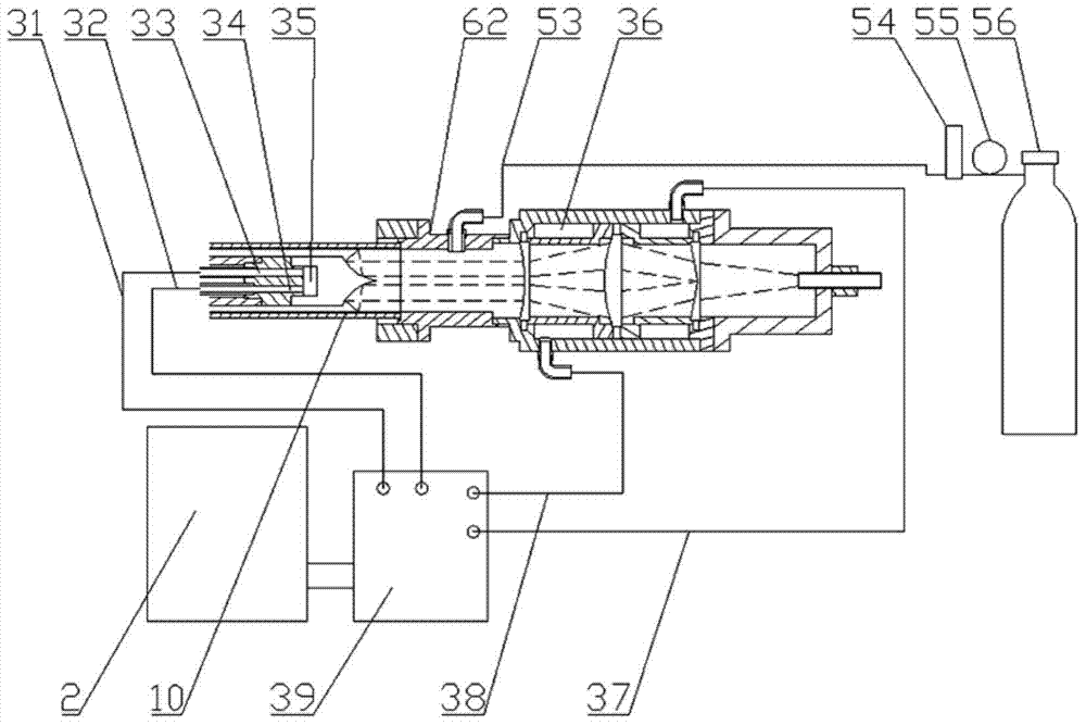 Small-caliber pipe inner wall laser bead welding device