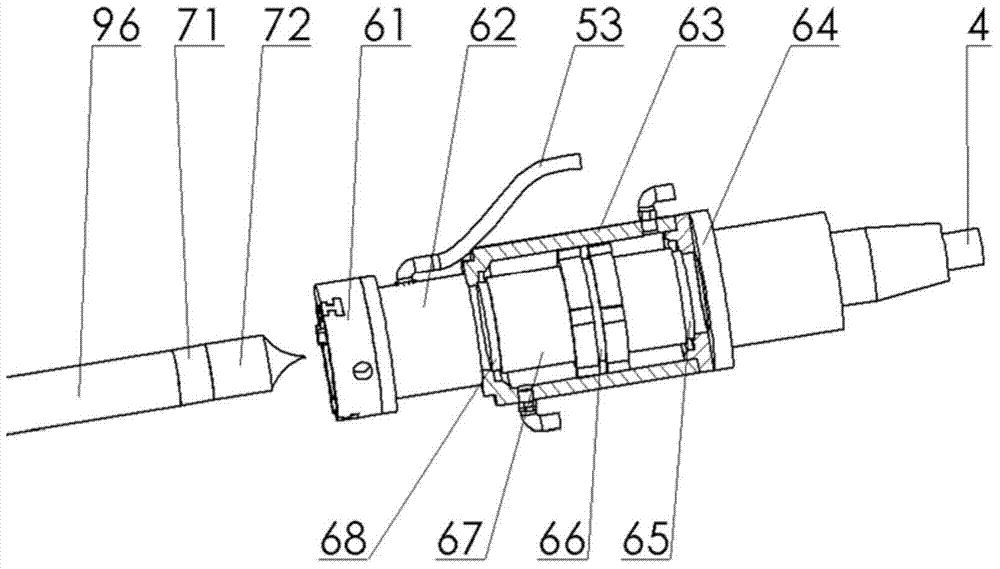 Small-caliber pipe inner wall laser bead welding device