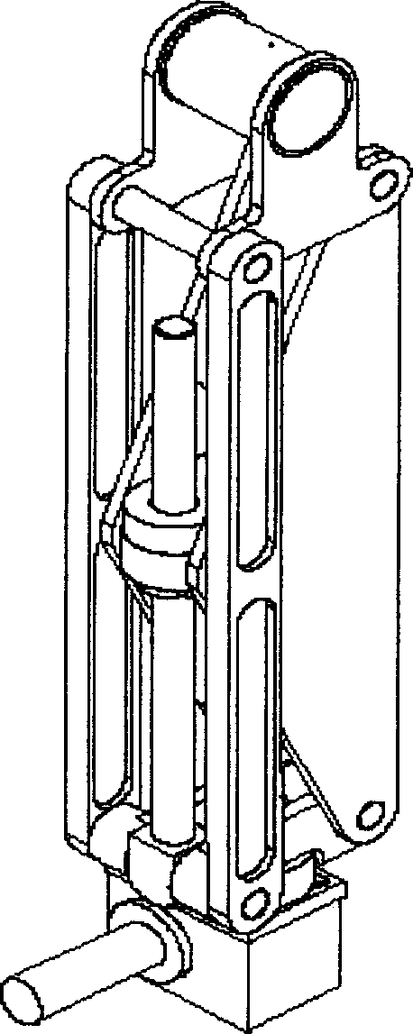 Swinging arm type transmission line polling robot swinging arm transmission device