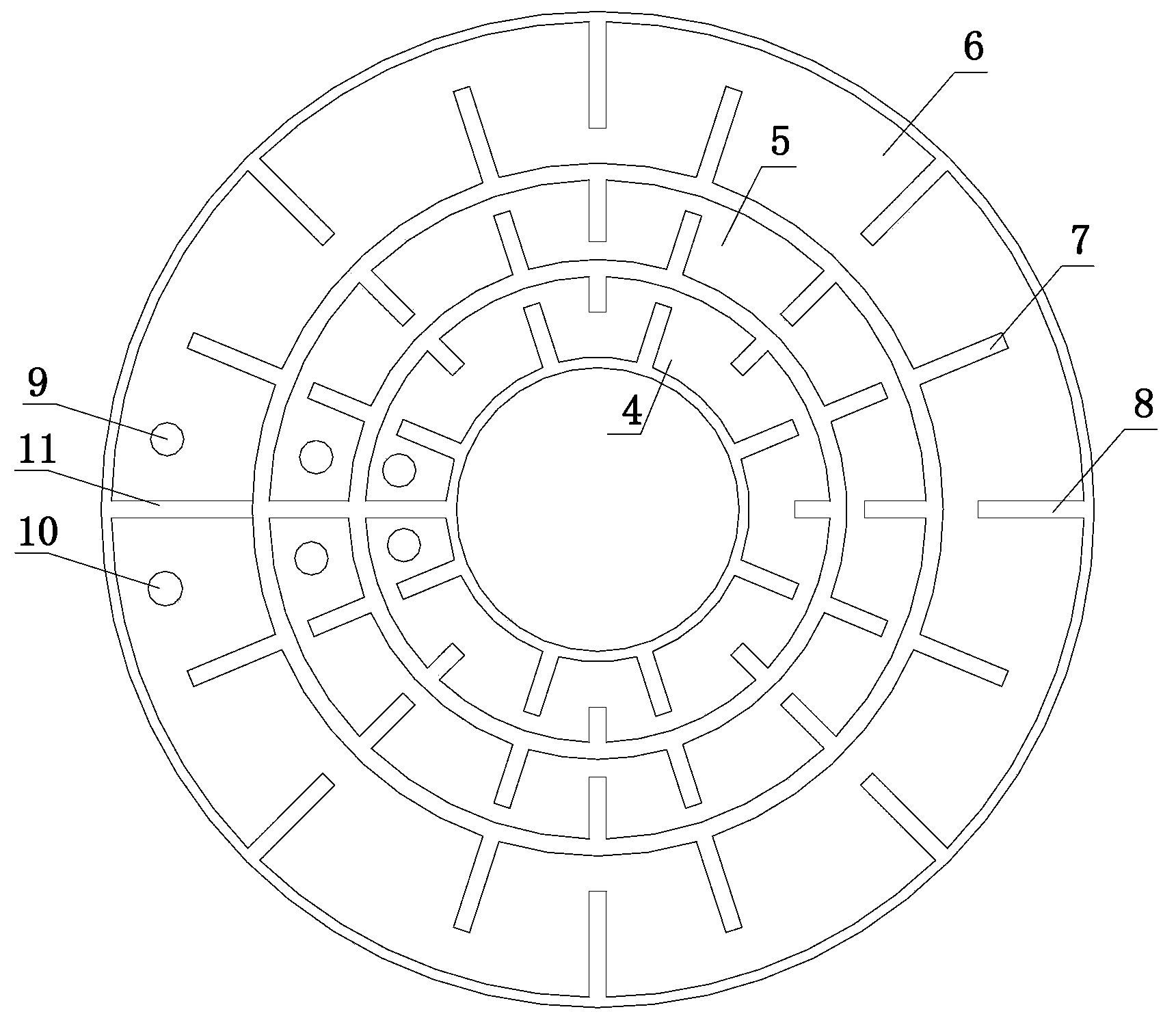 All-steel tyre multi-zone temperature-control vulcanization device