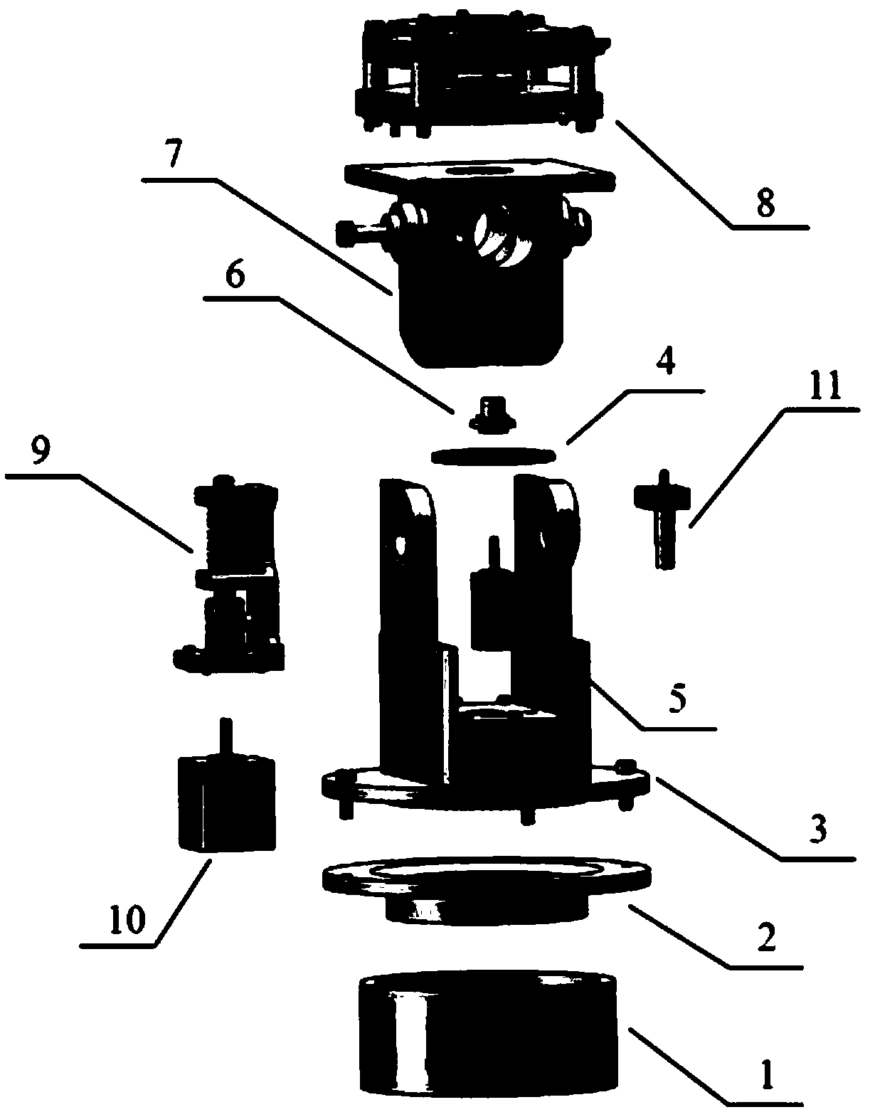 A dual-axis multi-optical channel switching device suitable for large solar telescopes