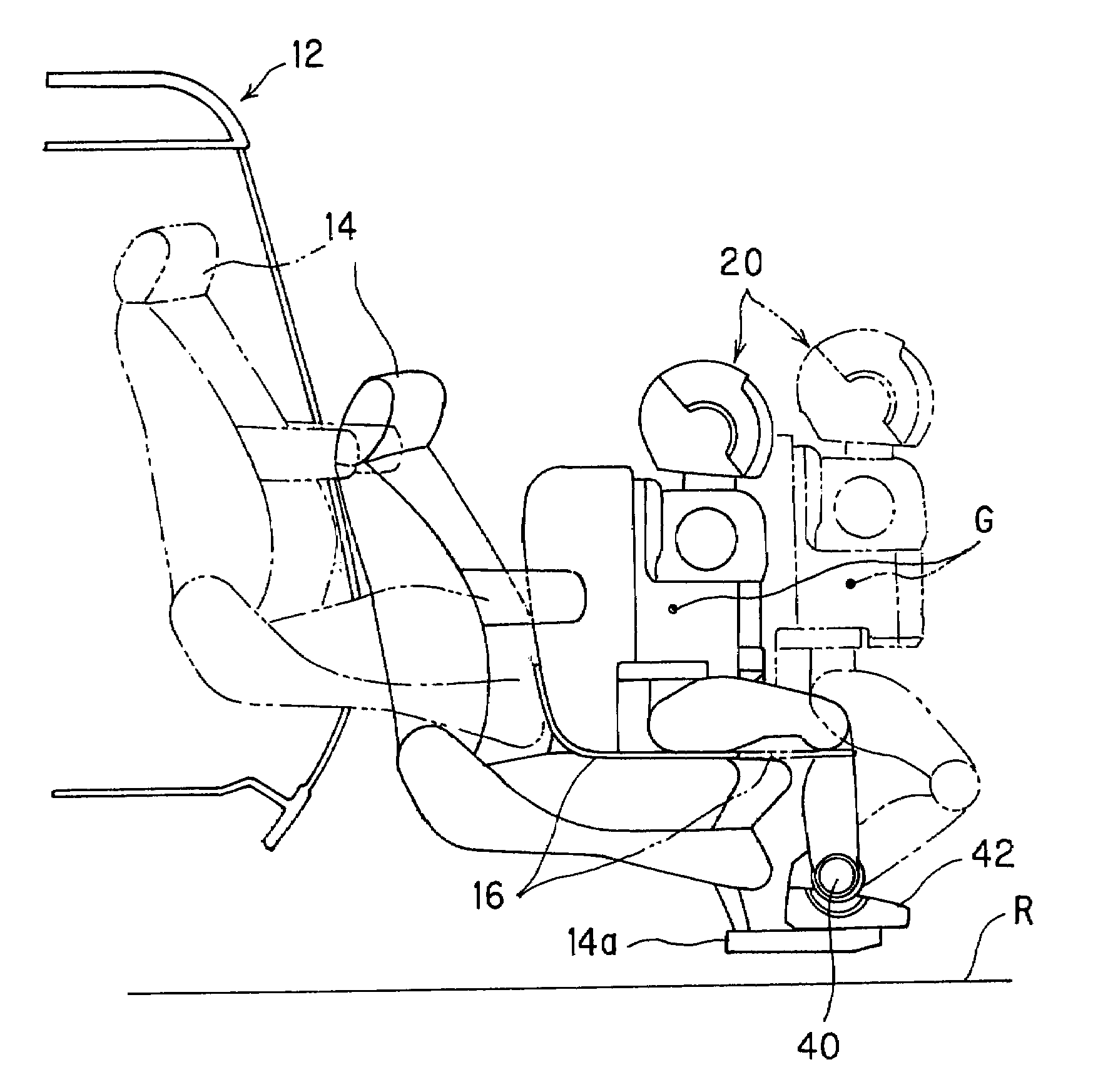 Movable seat for vehicles