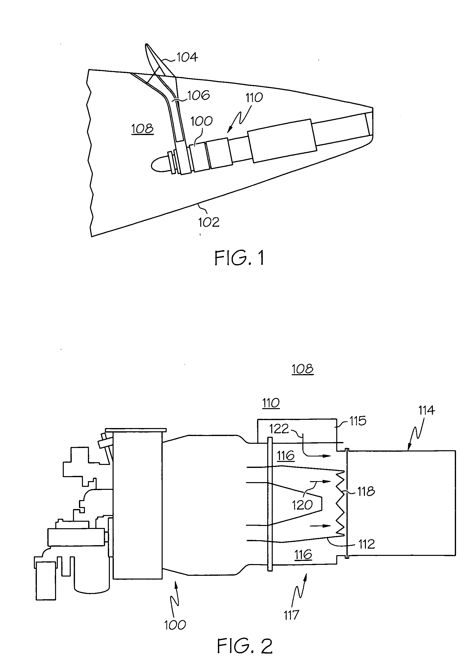 Quiet chevron/tab exhaust eductor system