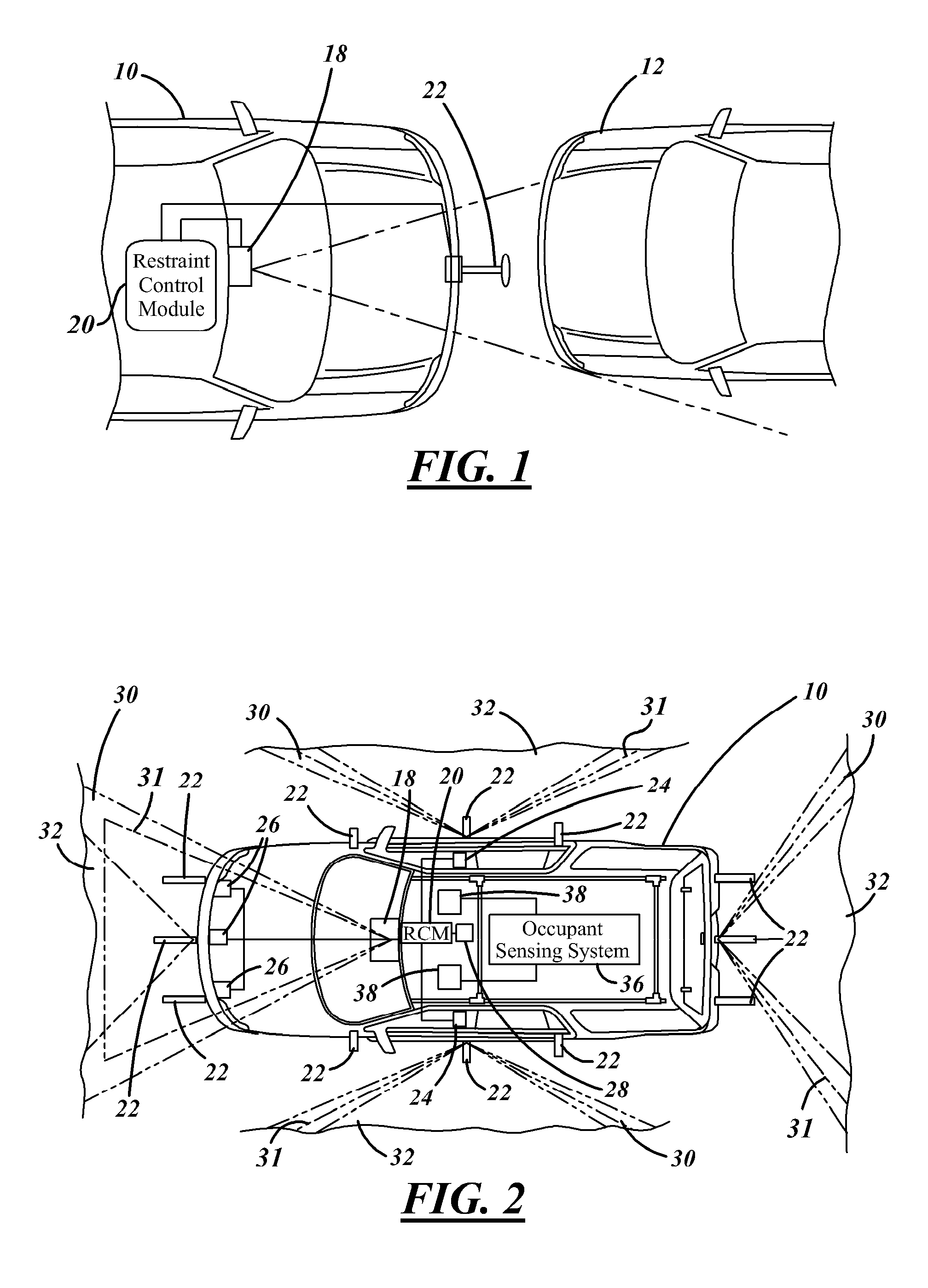 Method for operating a pre-crash sensing system to deploy airbags using inflation control