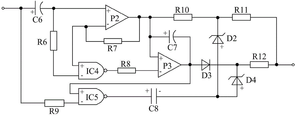 Combined protective optical excitation gate driving system based on logic protection amplifying circuit