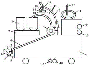 Pumping device of garbage pumping sanitation vehicle