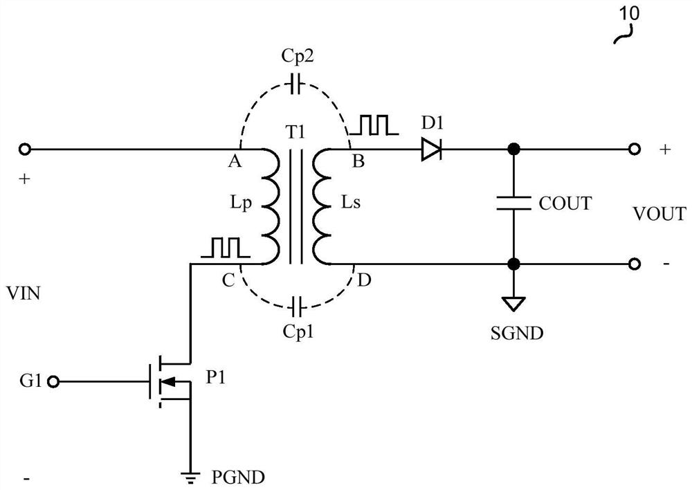 Isolated switching circuit and noise control circuit thereof