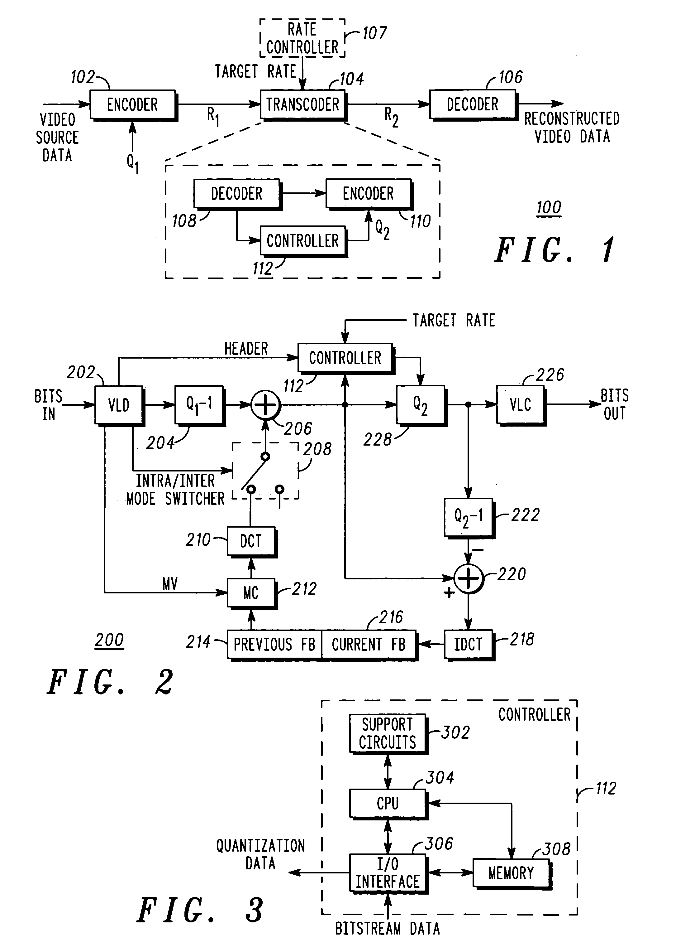 Method and apparatus for processing a bitstream in a digital video transcoder