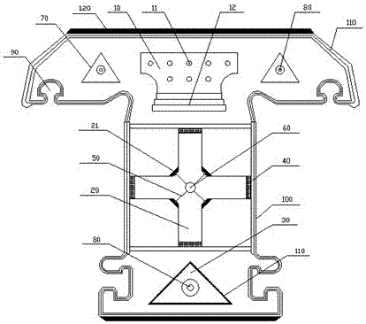 Plane multi-cavity sectional material capable of improving overall structural strength