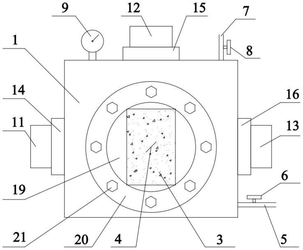 Fractured rock hydraulic coupling test device and method for applying constant fracture water pressure