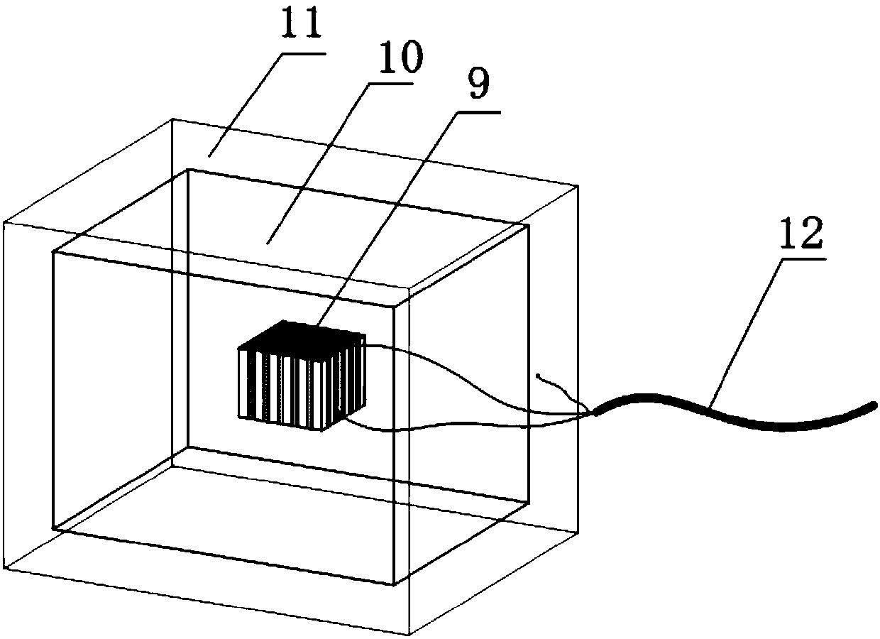 Shear stress sensor based on 1-3 type cement-based piezoelectric composites and preparation method thereof