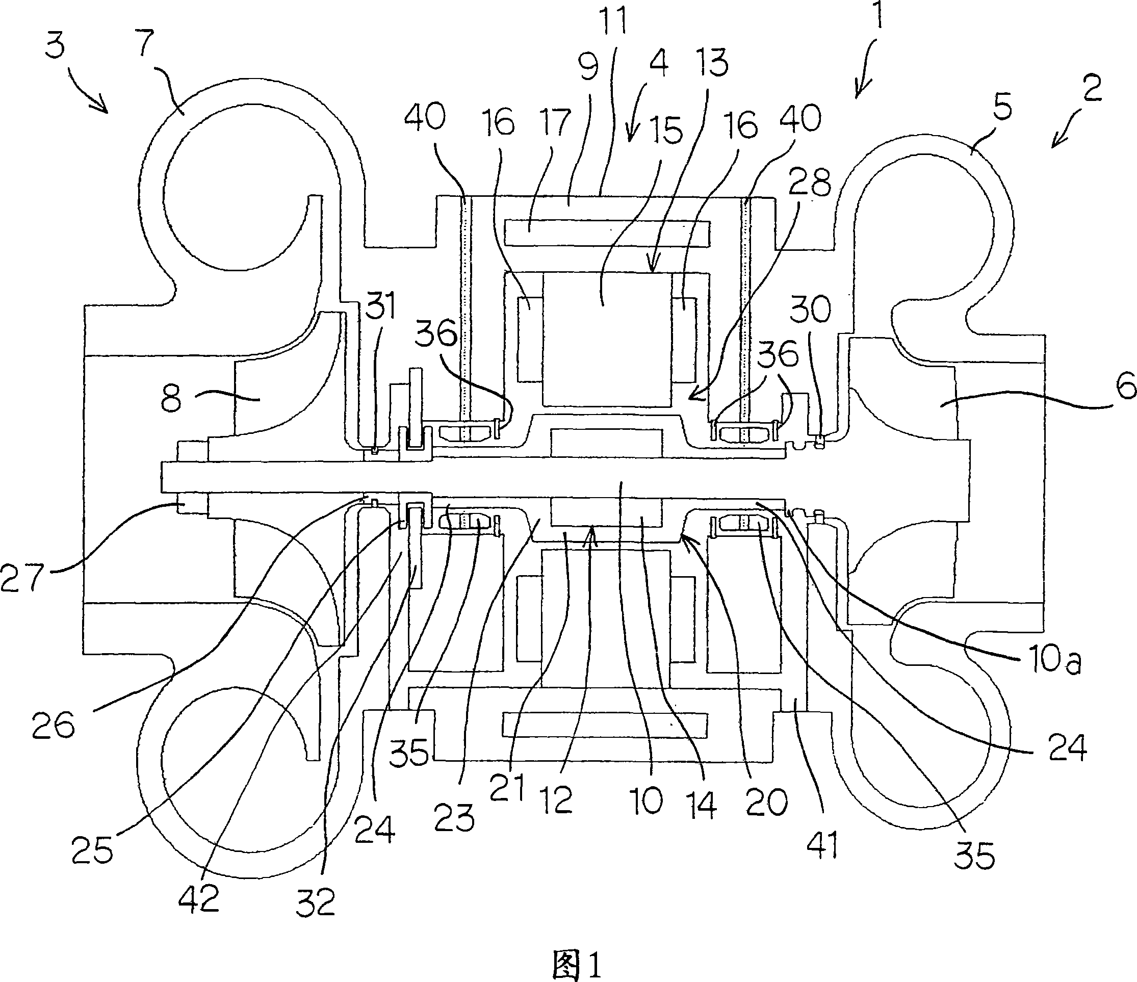 Turbosupercharger having rotary electric machine of internal combustion engine