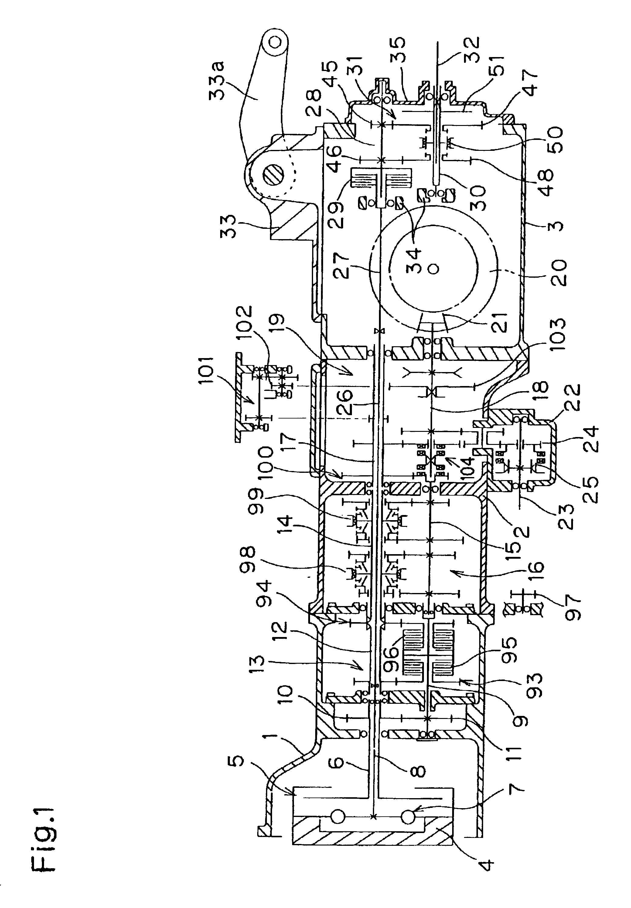 Power take-off assembly of a working vehicle