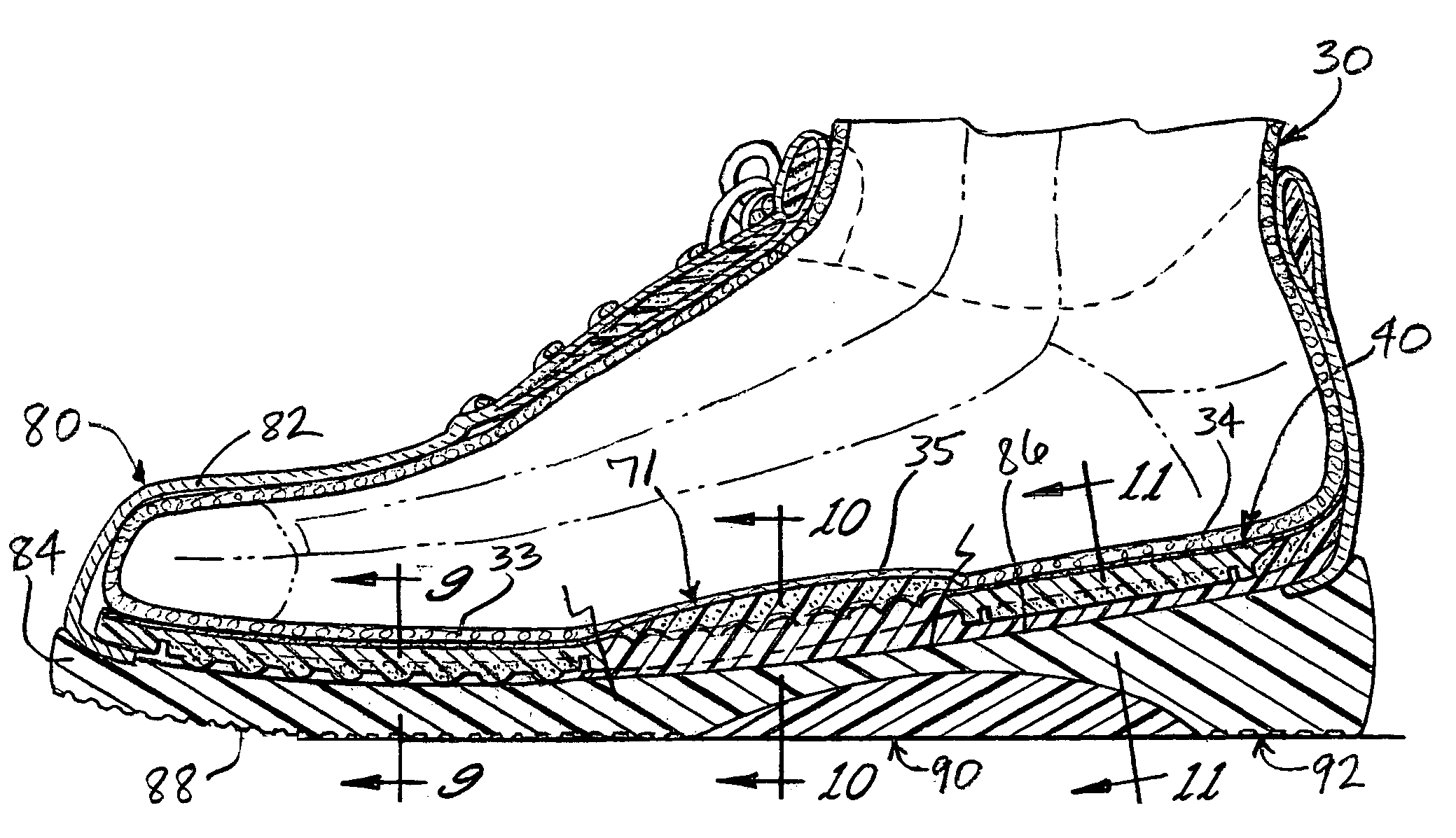 Insole, and footwear system incorporating same