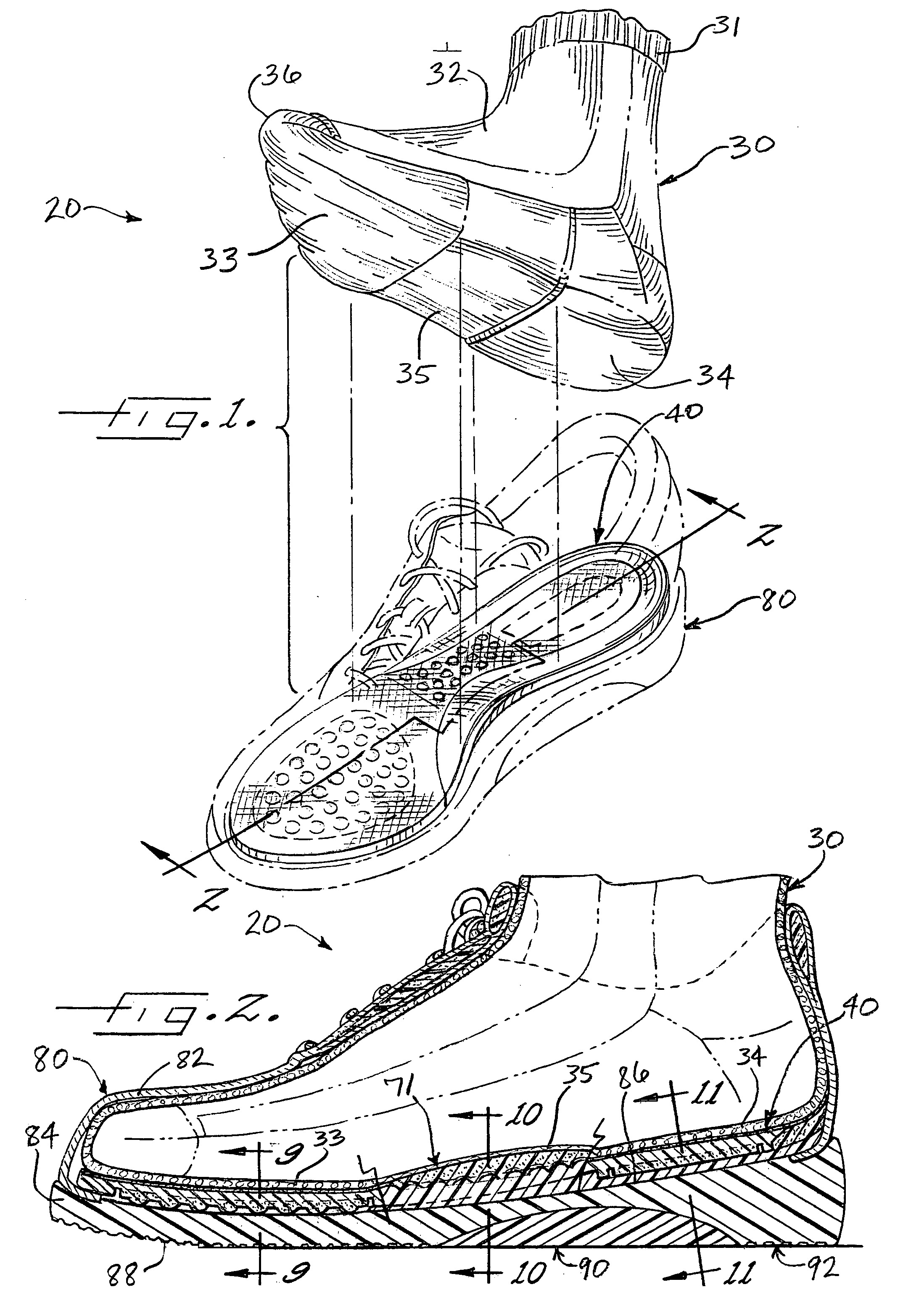 Insole, and footwear system incorporating same