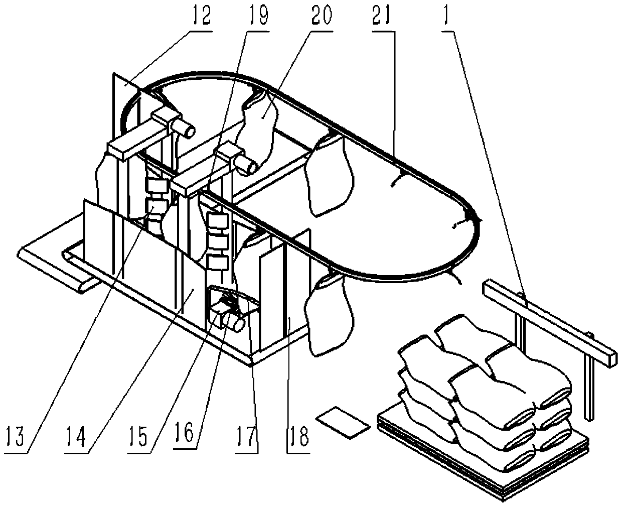 Automatic tobacco stem bale opening mechanism for tobacco