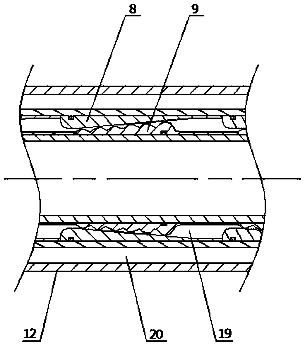 A large-displacement single-pipe layered polymer injection adjustable device