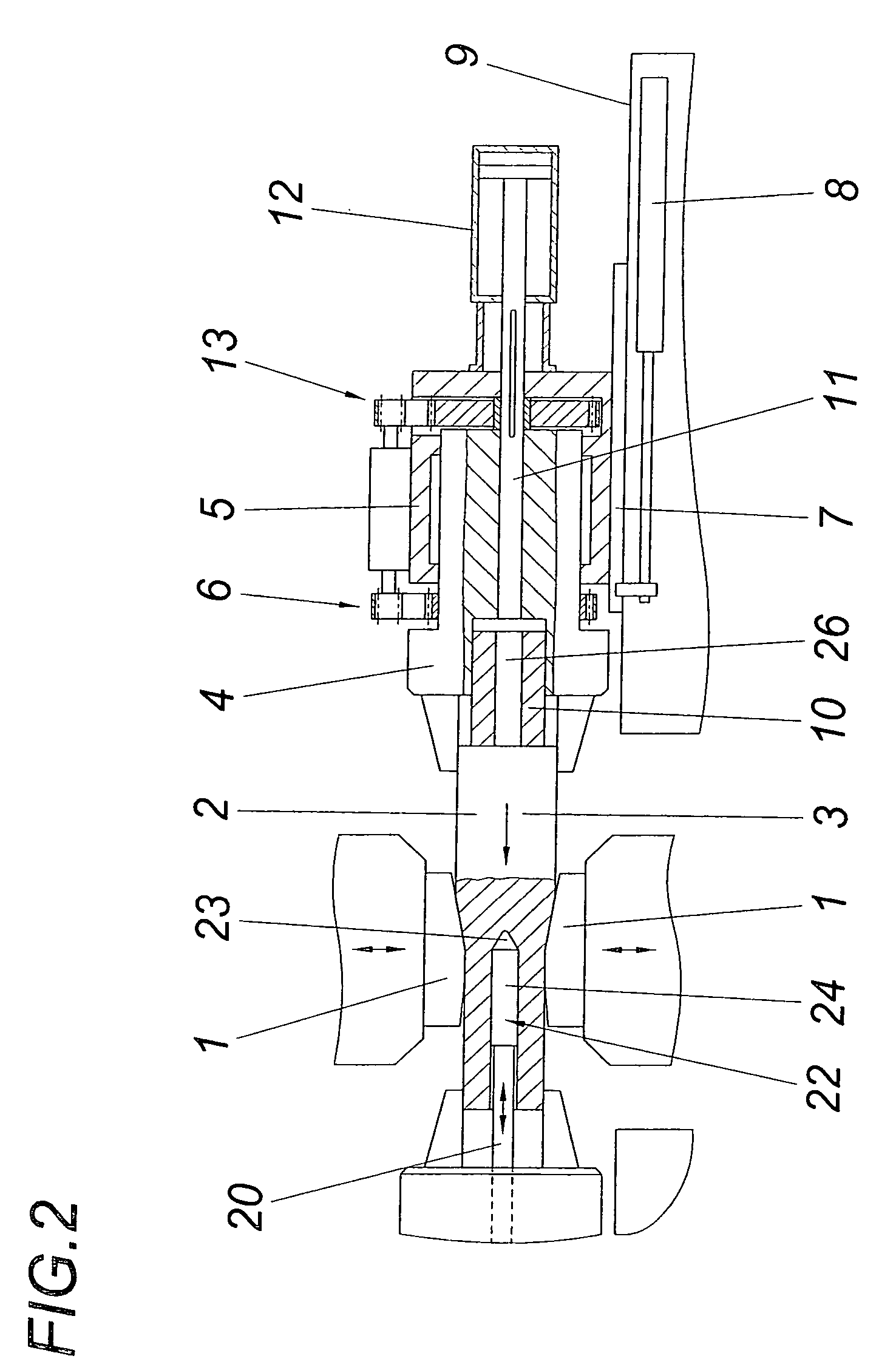 Method and apparatus for producing a cylindrical hollow body from a blank