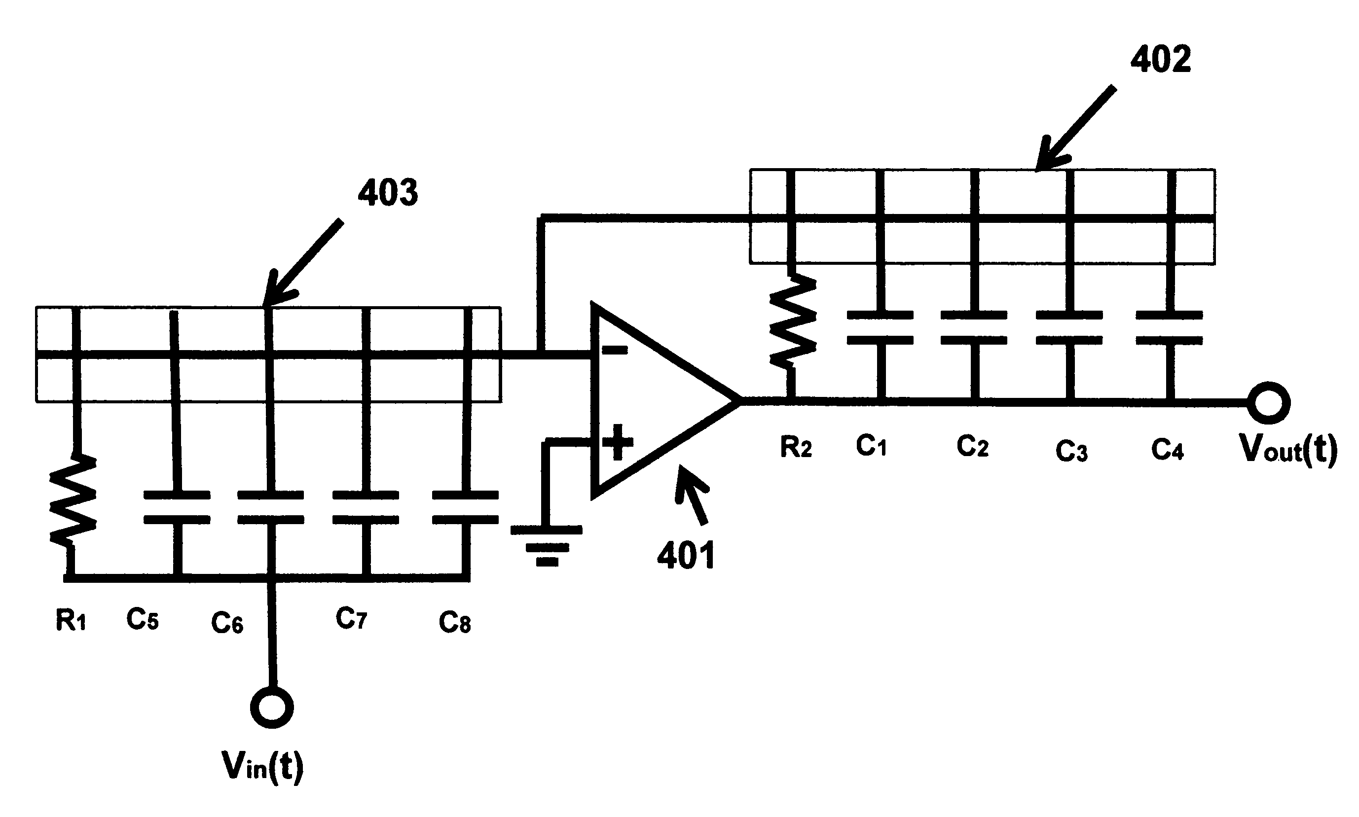 Operational amplifier with resistance switch crossbar feedback