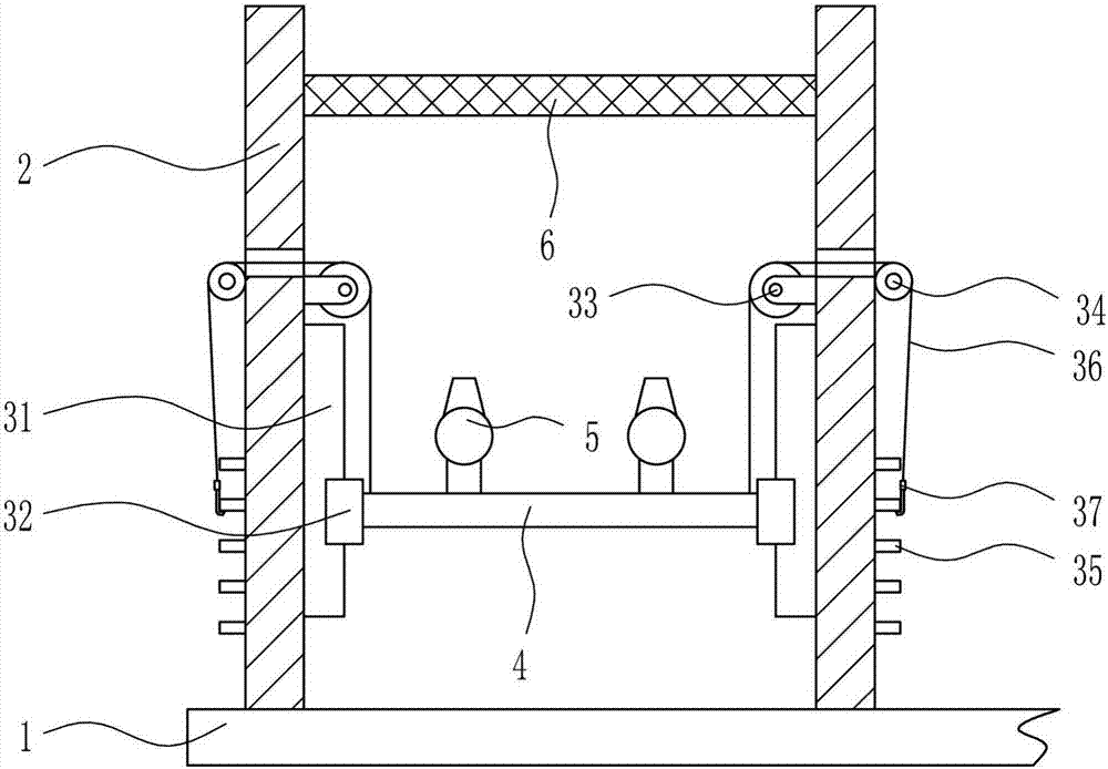 Raw material air drying device adopted after silk screening and used for manufacturing of ceiling lamp lampshade