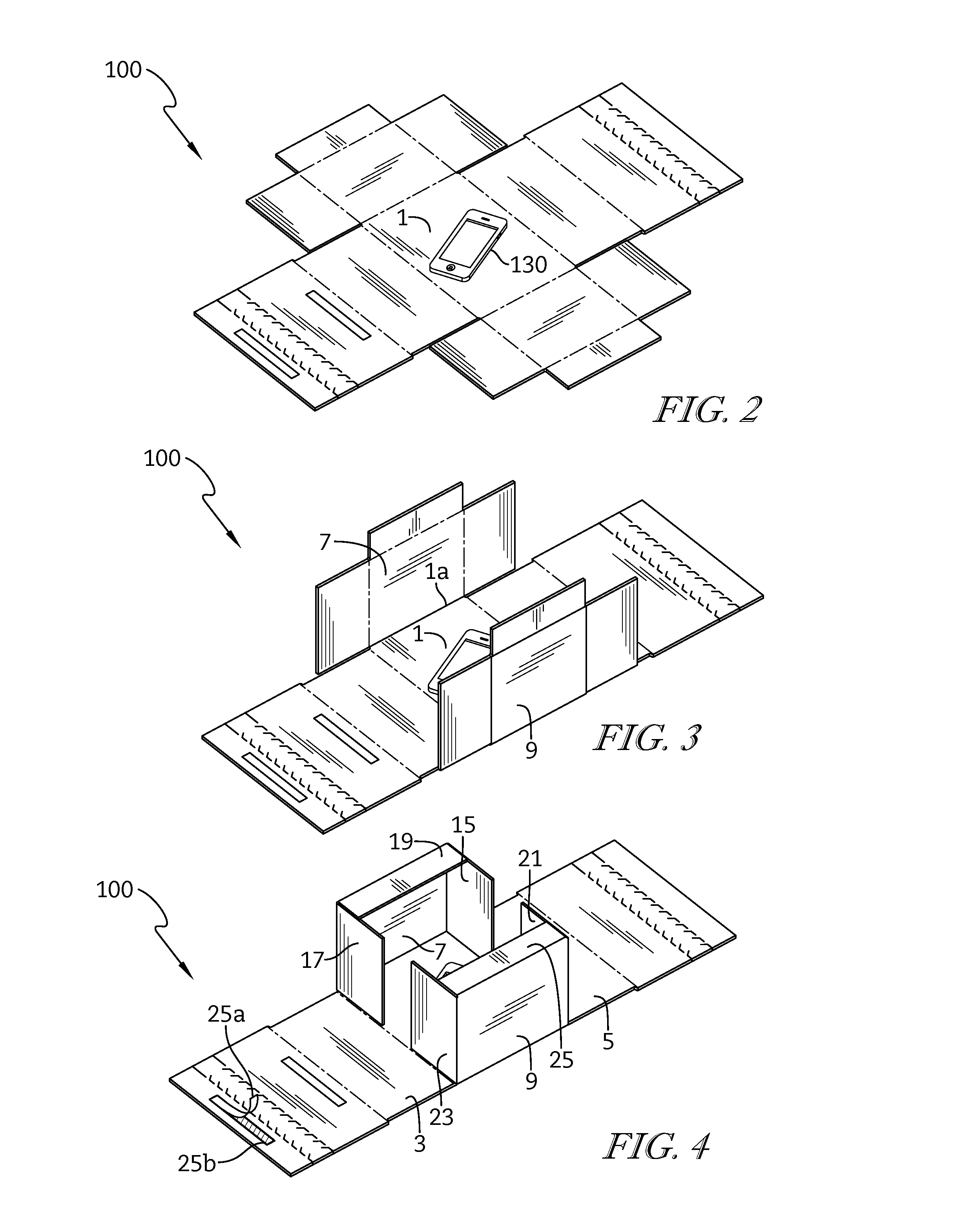 Reversible box with tear-away strips