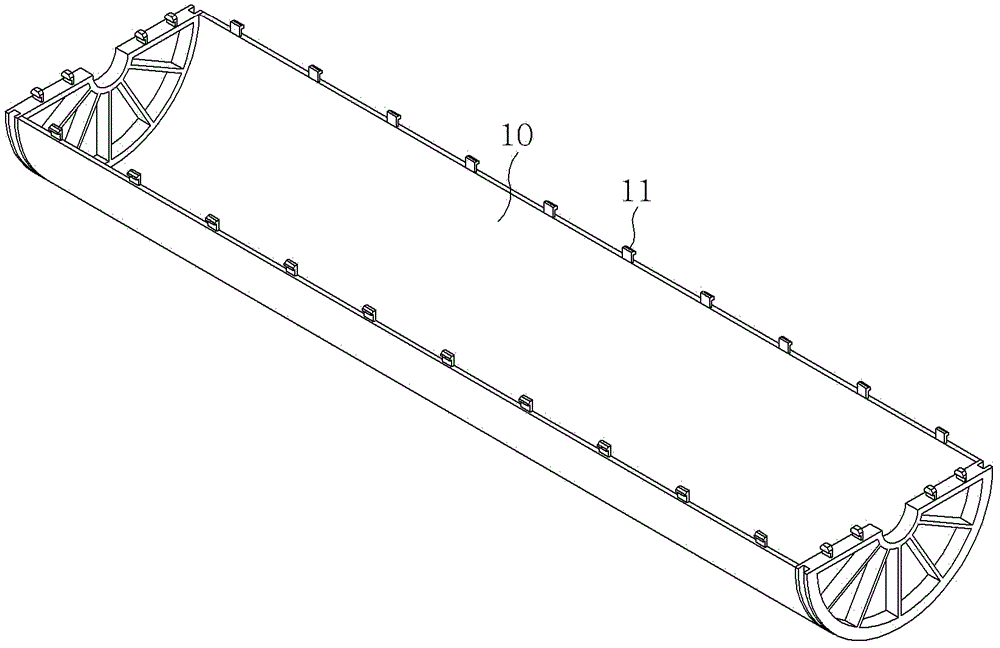 Tubular molded body capable of completely wrapping membrane module and industrial filter device using the tubular molded body