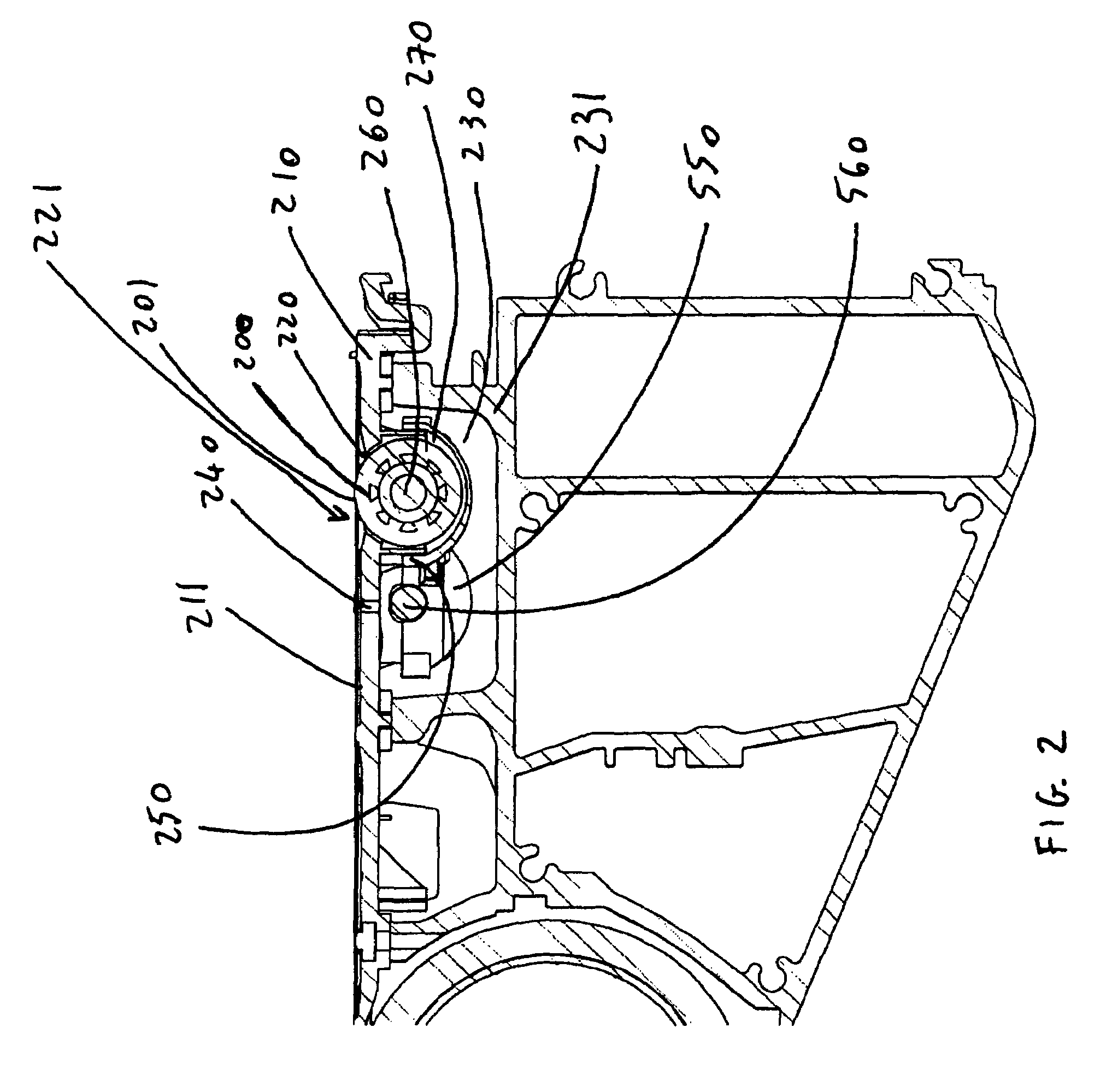 Media advancing device and method of displacing a medium