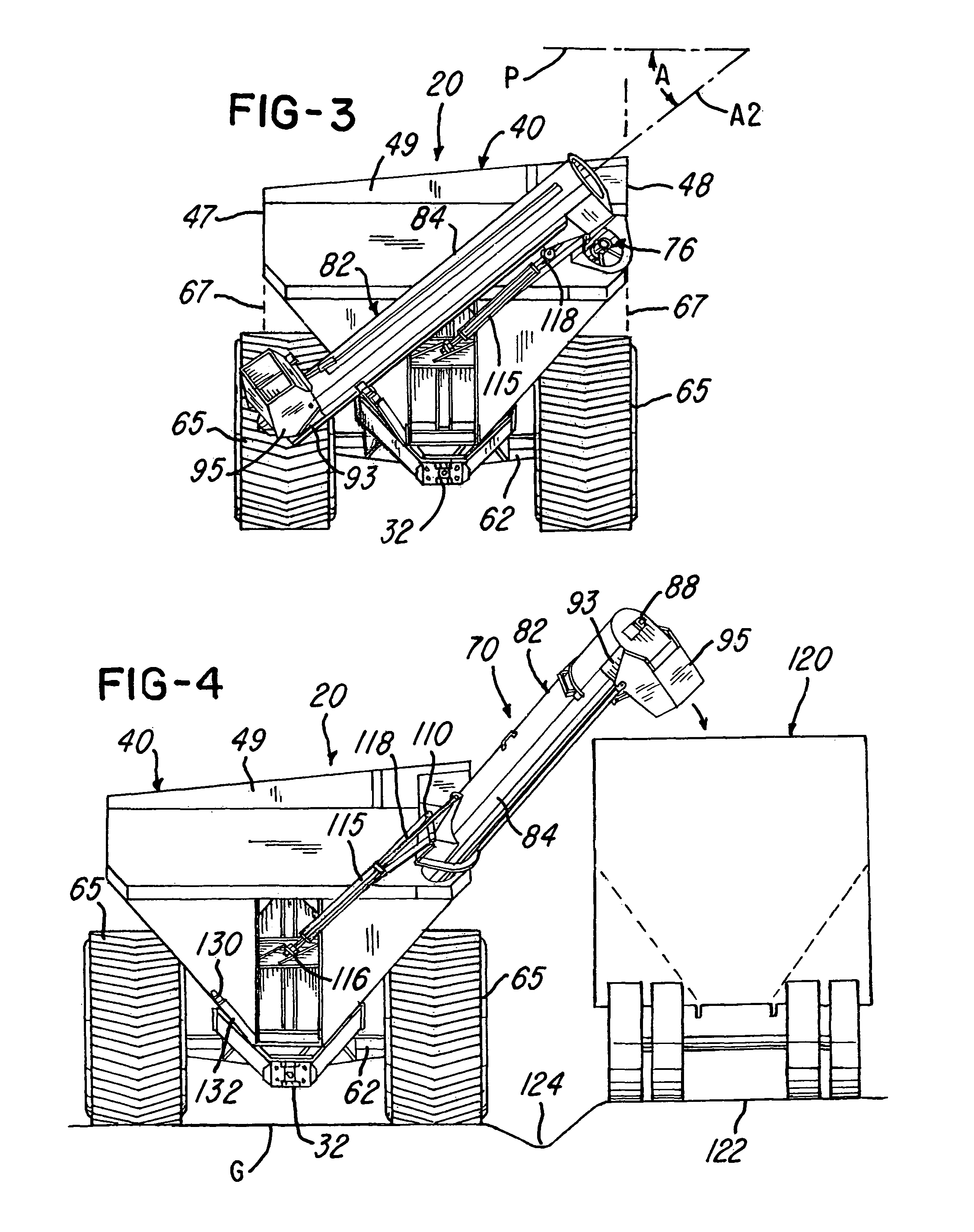 Grain cart having a single auger discharge conveyor