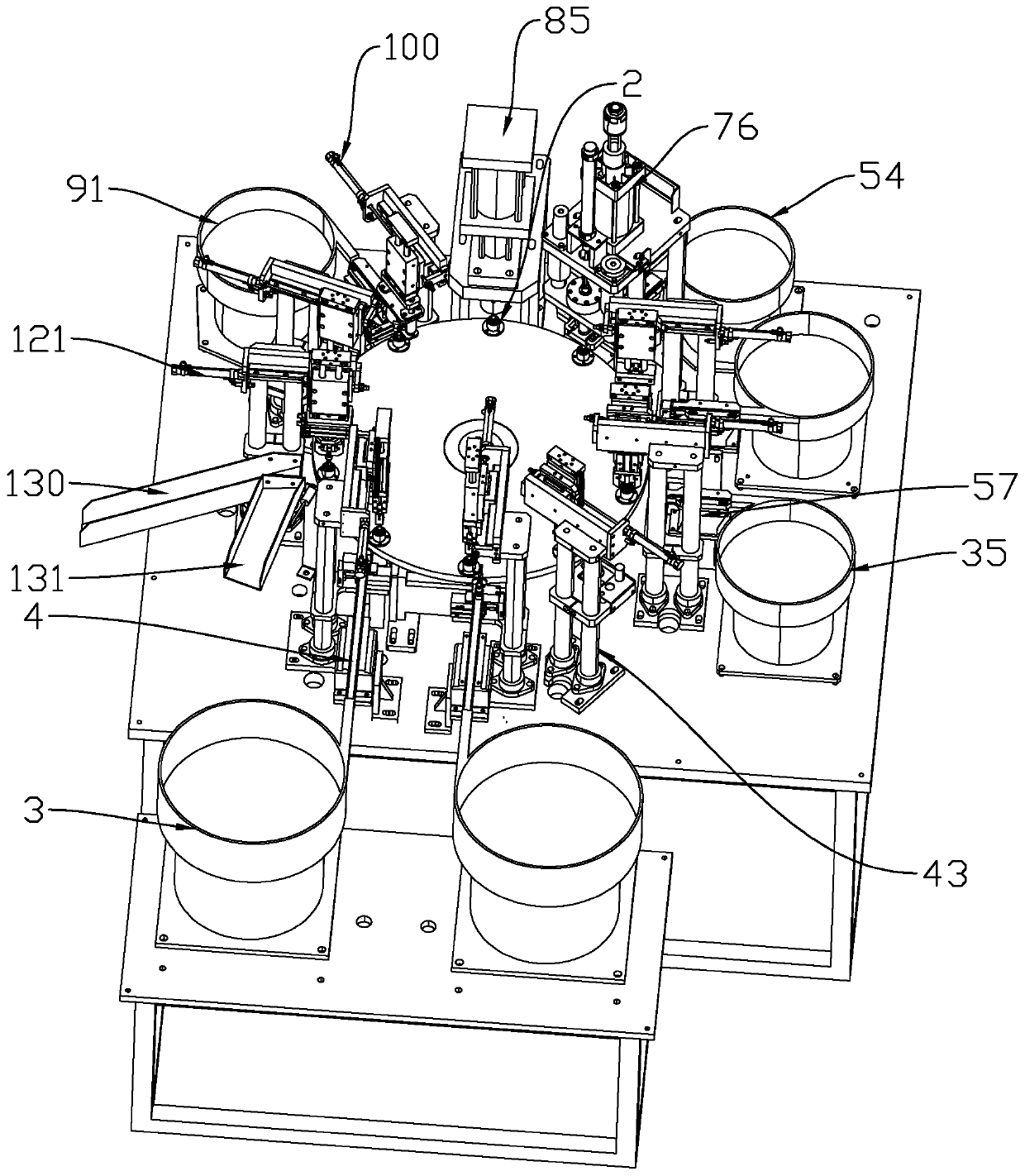 Automatic assembling equipment for valve body assembly of reading valve