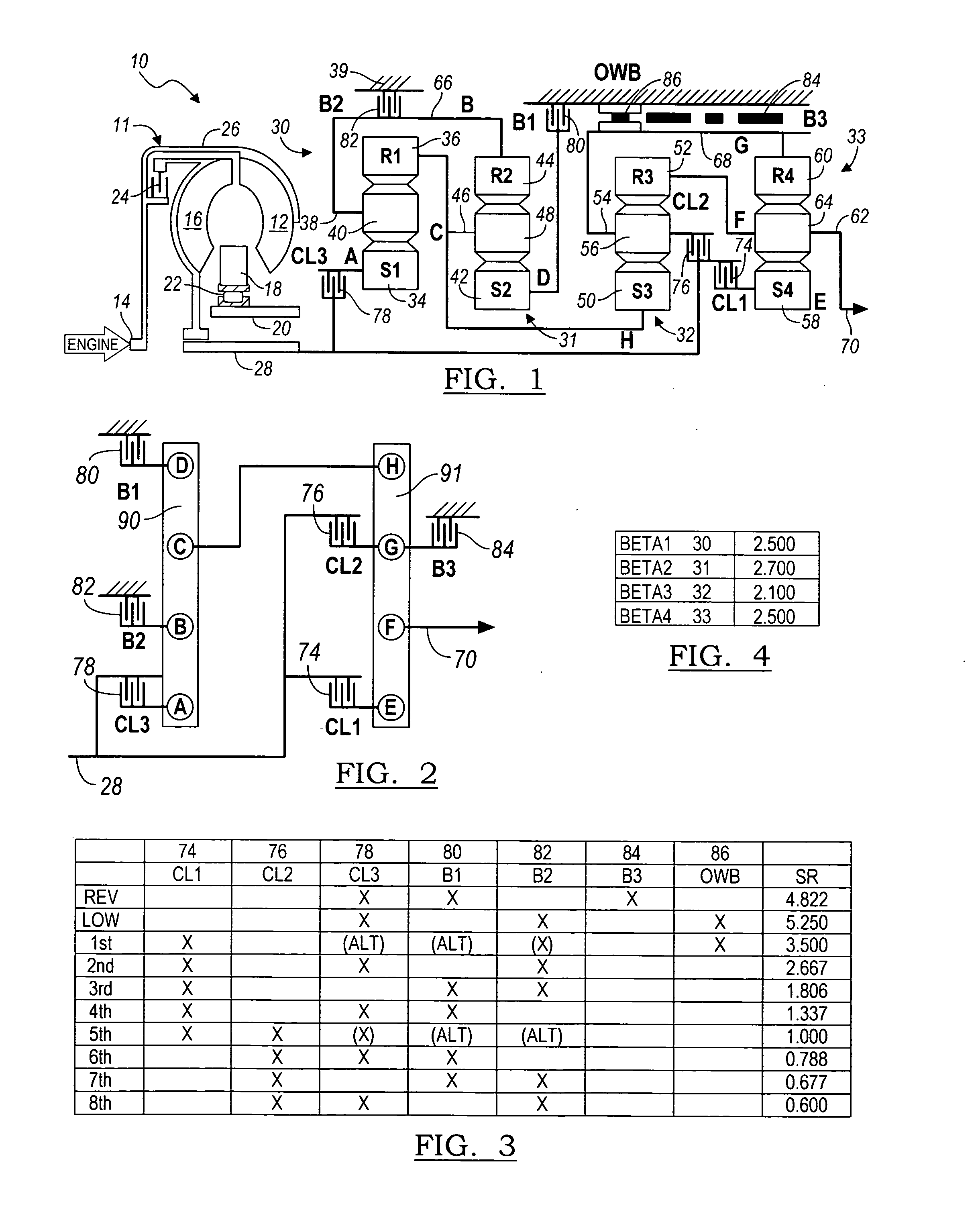 Multiple speed automatic transmission