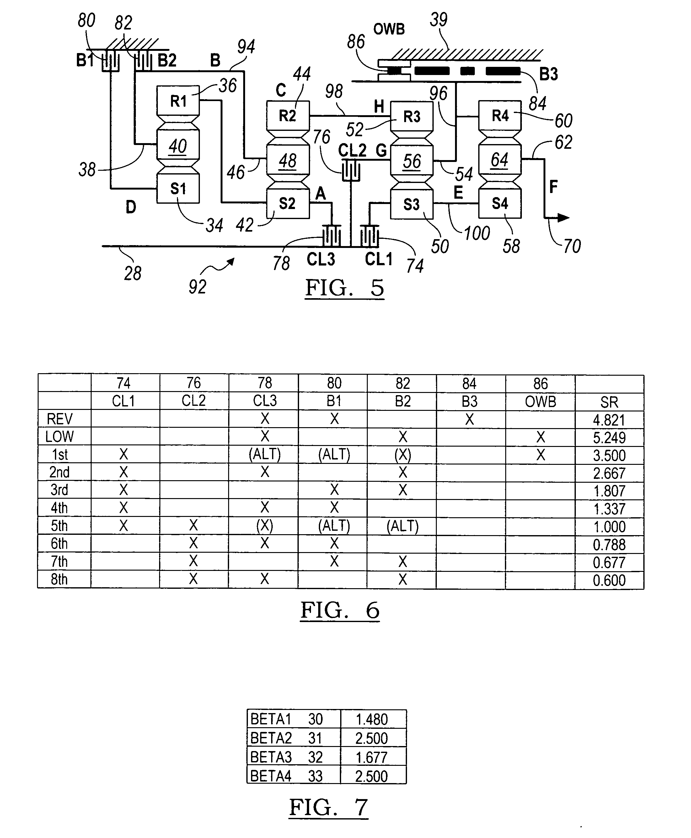 Multiple speed automatic transmission