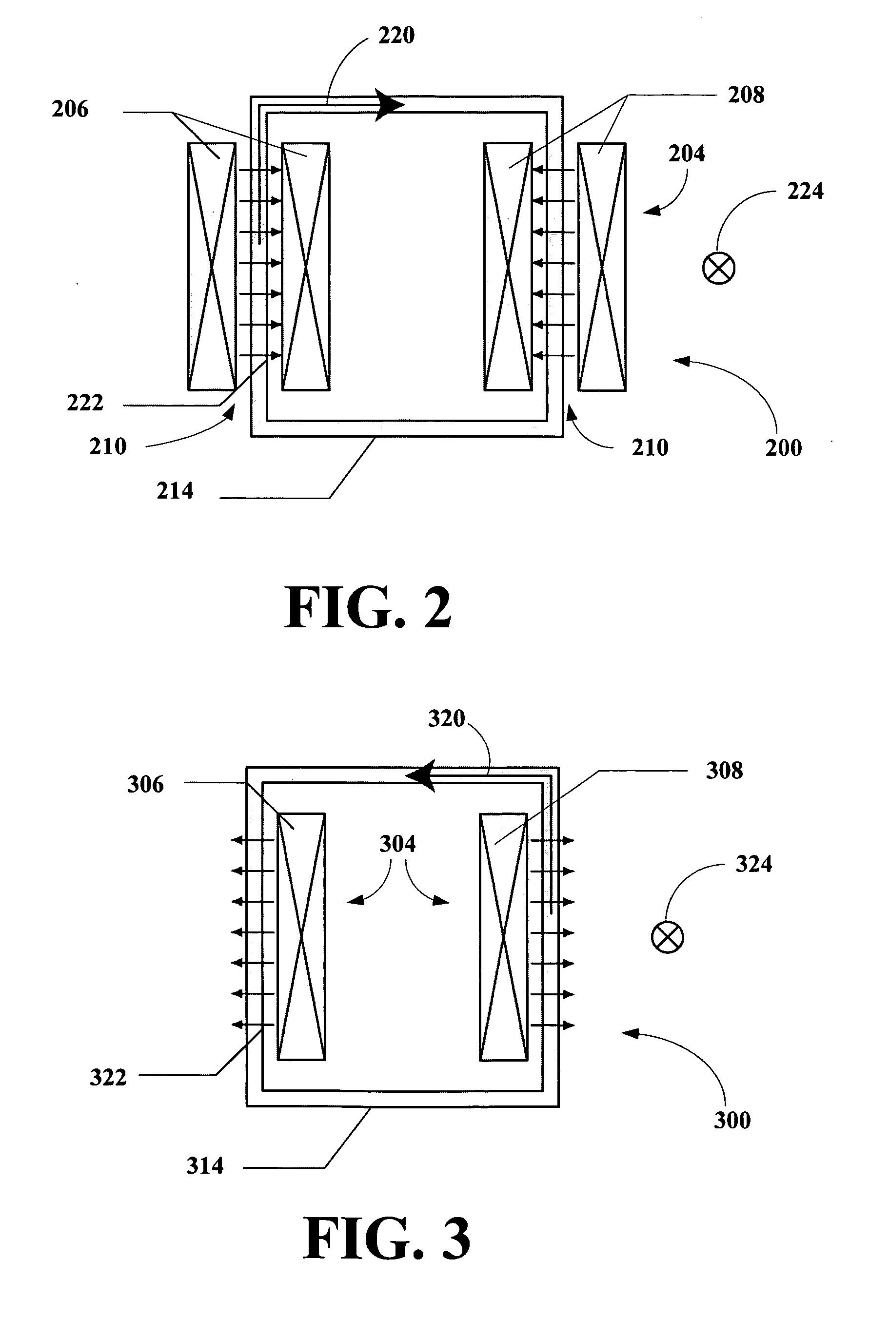 Linear motor geometry for use with persistent current magnets