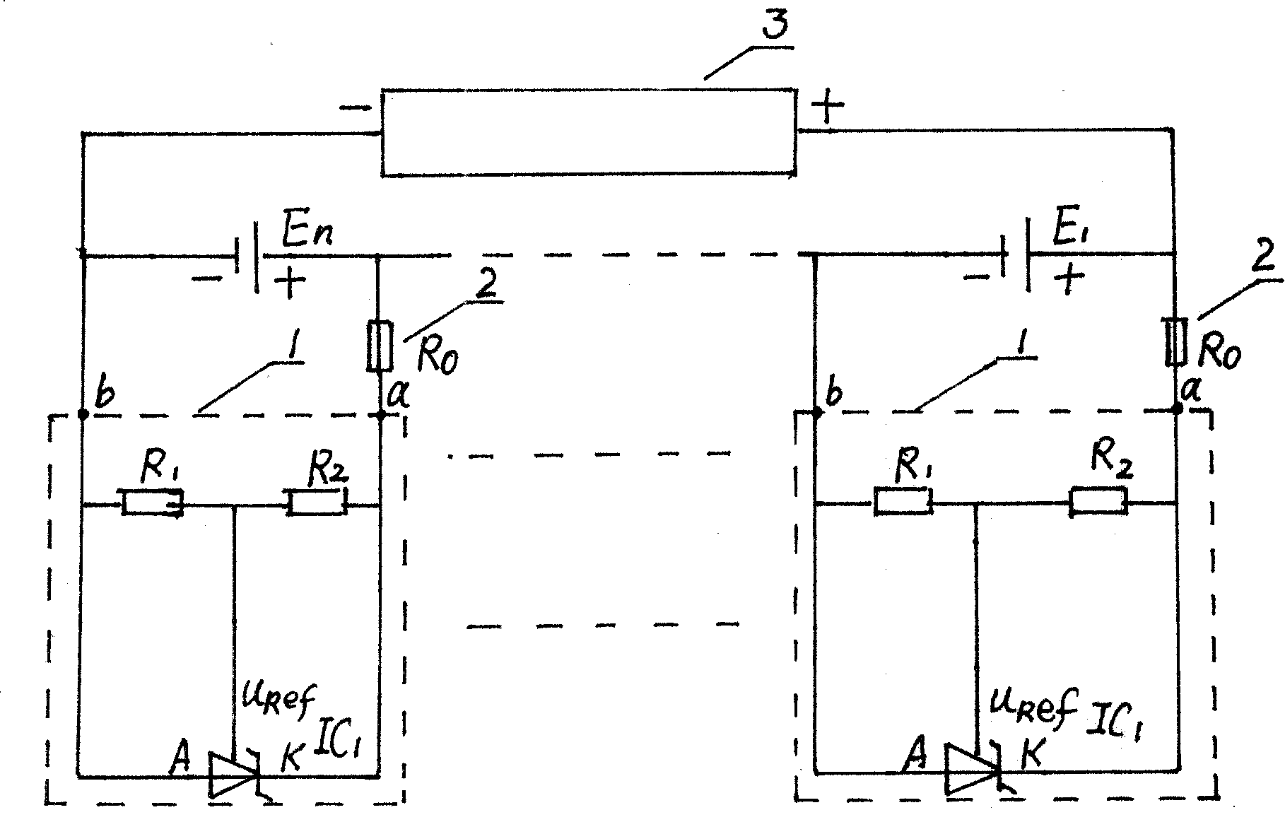 Automatic equalization charging equipment charged by series storage battery