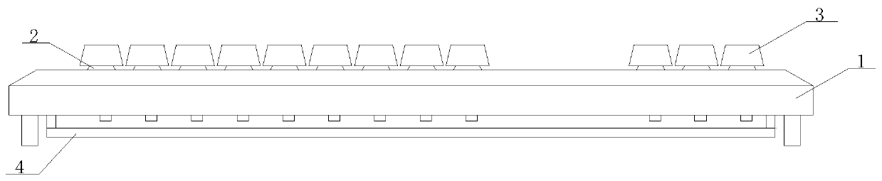 Computer keyboard with dustproof effect