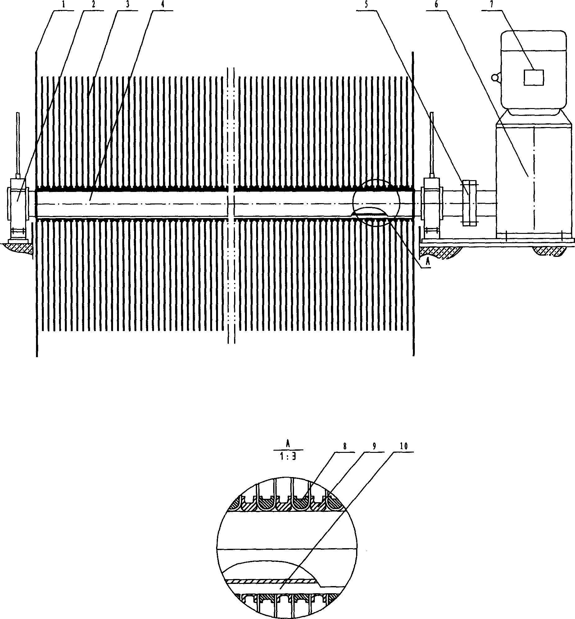 Needle brush aerator