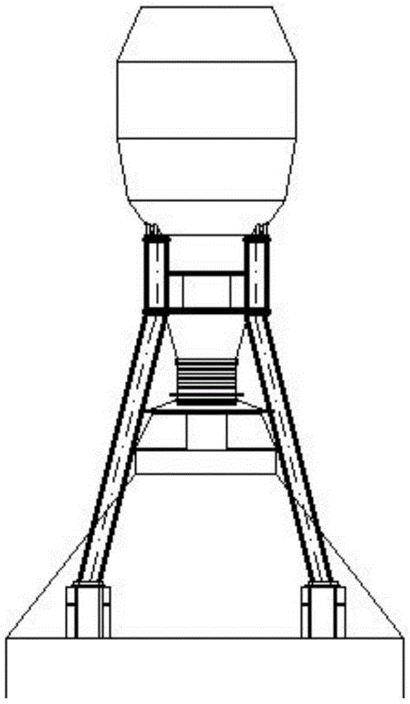 Installing construction method for large blast furnace top valve box