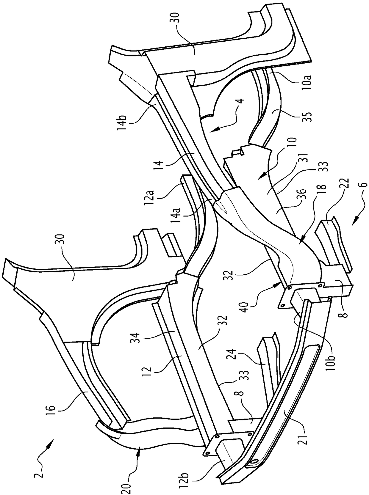 Vehicle front body structure and method for manufacturing thereof