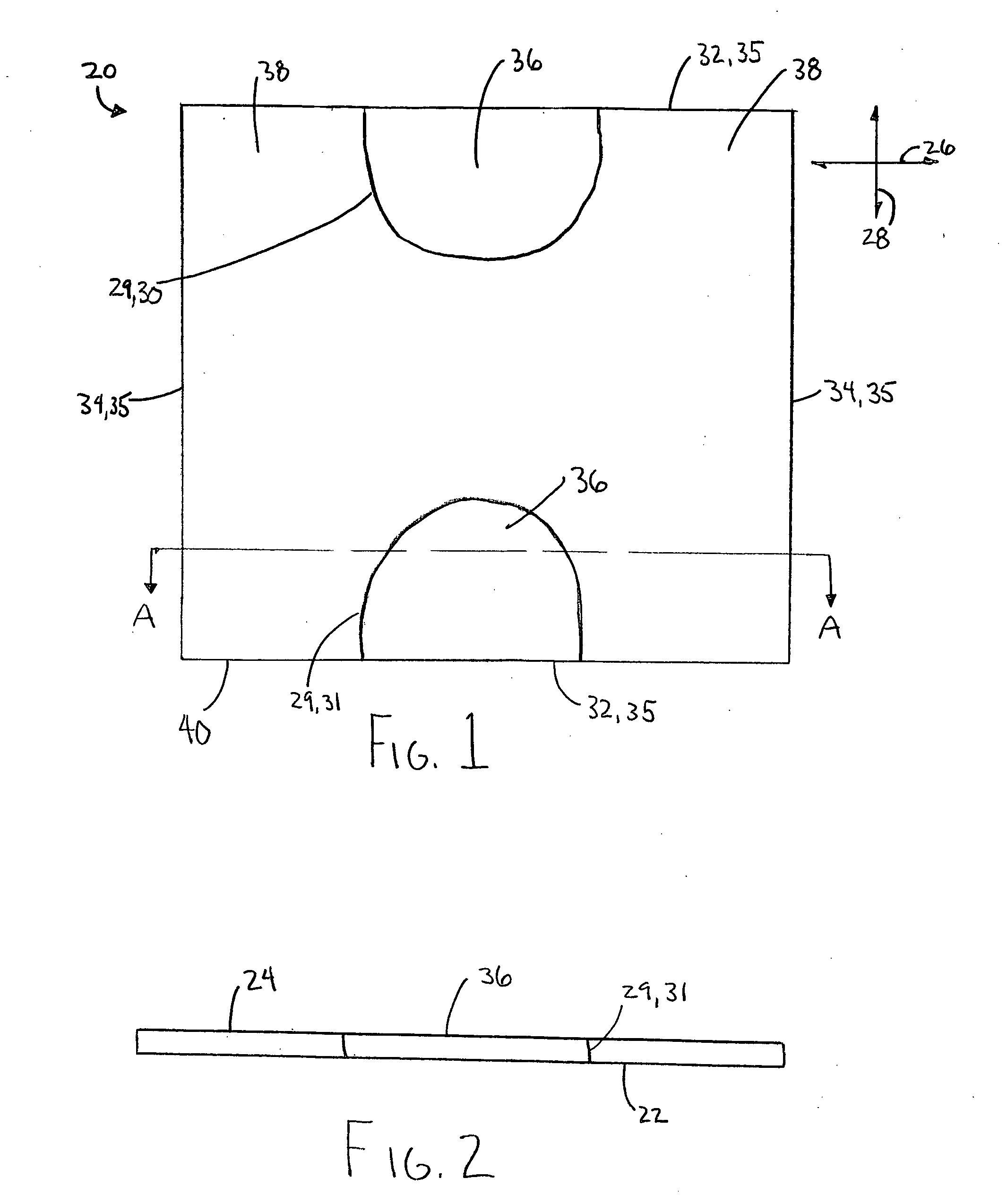 Mat featuring a removable portion