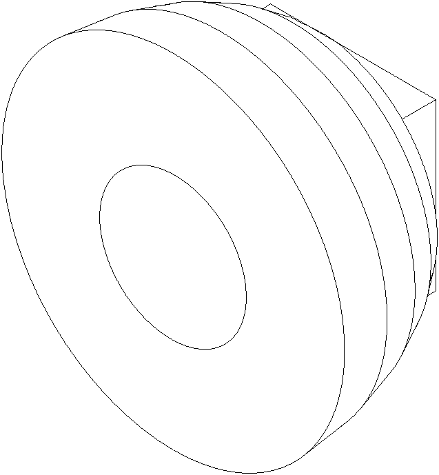 Floodlight total-reflection lens and LED (Light Emitting Diode) lamp using lens