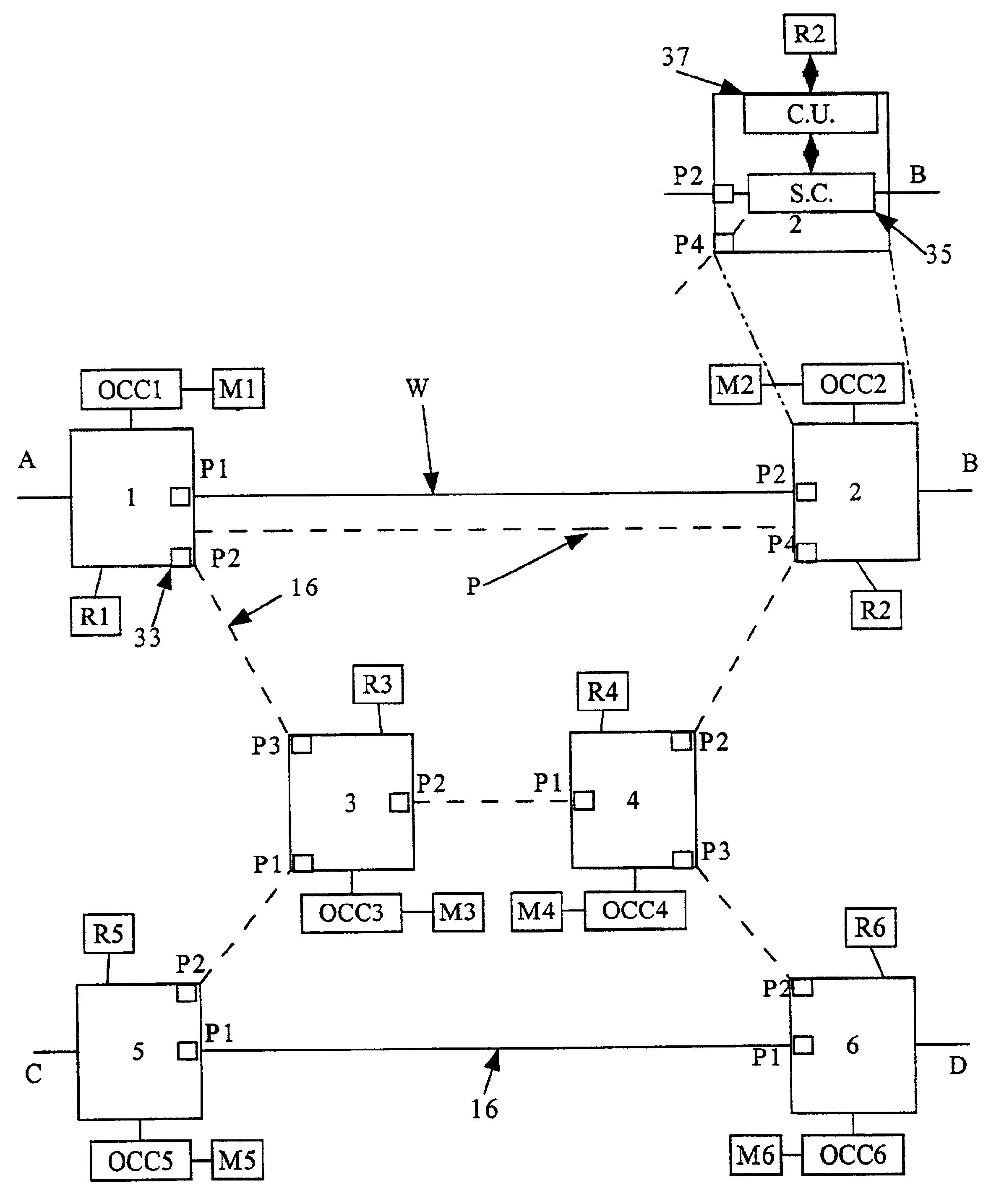 Shared mesh signaling algorithm and apparatus